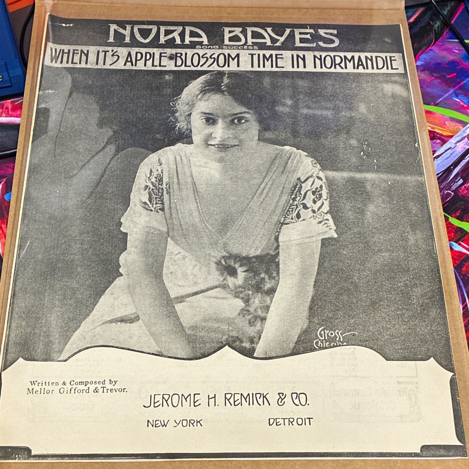 Ultra Rare Antique 1912 Nora Bayes Sheet Music Vaudeville Broadway Gross 
