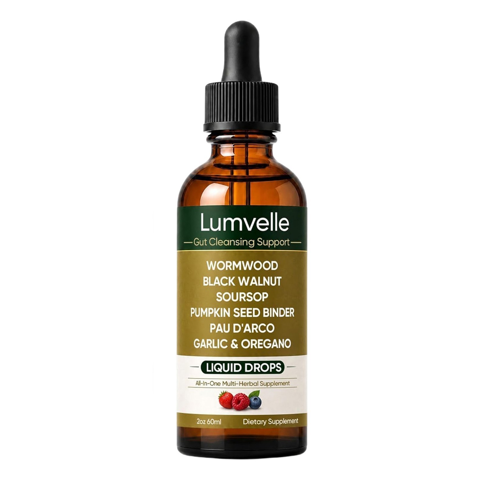 LUMVELLE Wild Harvested Wormwood Herbal Liquid Botanical Supplement Drops 1-3x