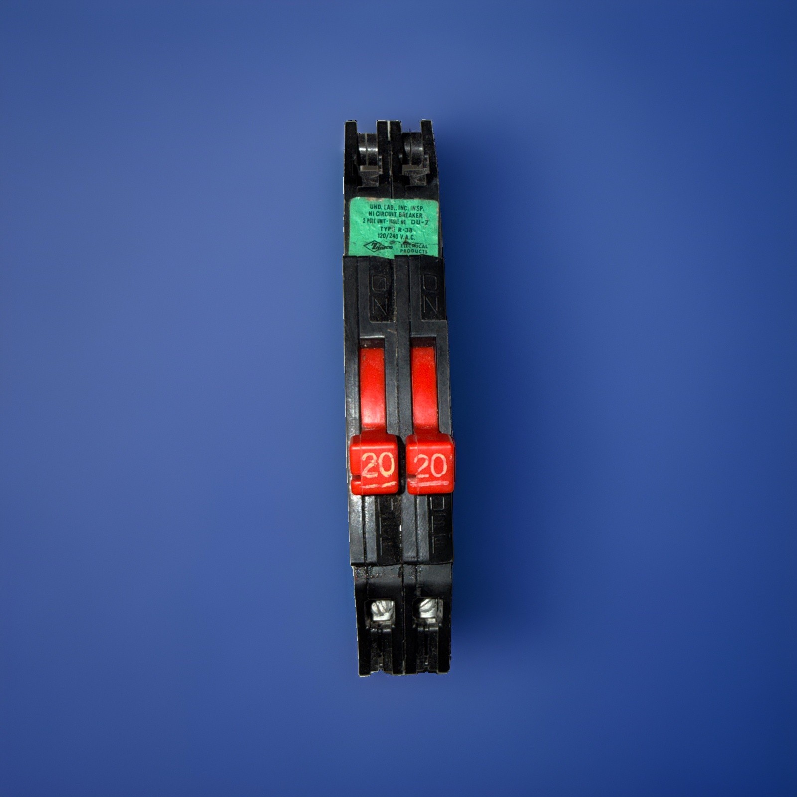ZINSCO SYLVANIA CHALLENGER RC-38 AL TANDEM BREAKER 20 AMP 2-POLE THIN RC38-20 ZINSCO SYLVANIA CHALLENGER RC-38 AL TANDEM BREAKER 20 AMP 2-POLE THIN RC38-20