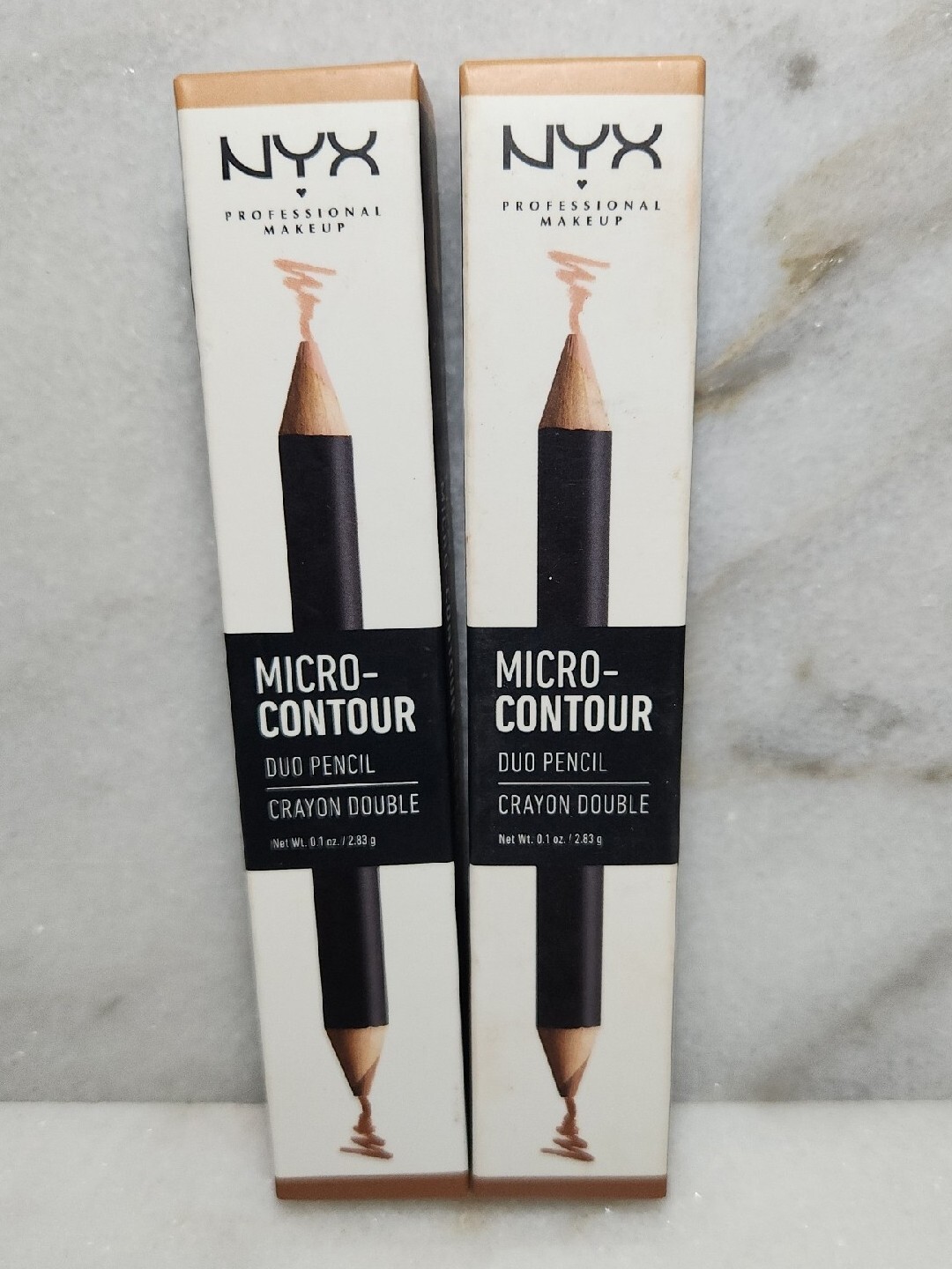 2x-NYX Professional Makeup Micro-Contour Duo Pencil, MCDP03 Medium Deep, 0.1 OZ. 2x-NYX Professional Makeup Micro-Contour Duo Pencil, MCDP03 Medium Deep, 0.1 OZ.