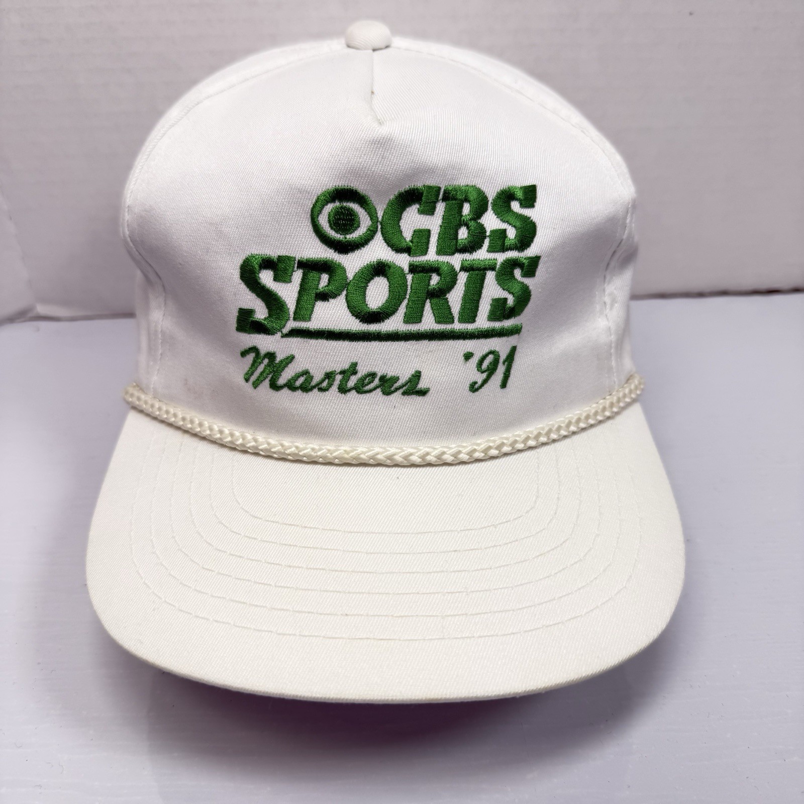 Vintage 1991 The Masters CBS Sports Rope Hat Original Leather Strap Youngan YA Vintage 1991 The Masters CBS Sports Rope Hat Original Leather Strap Youngan YA