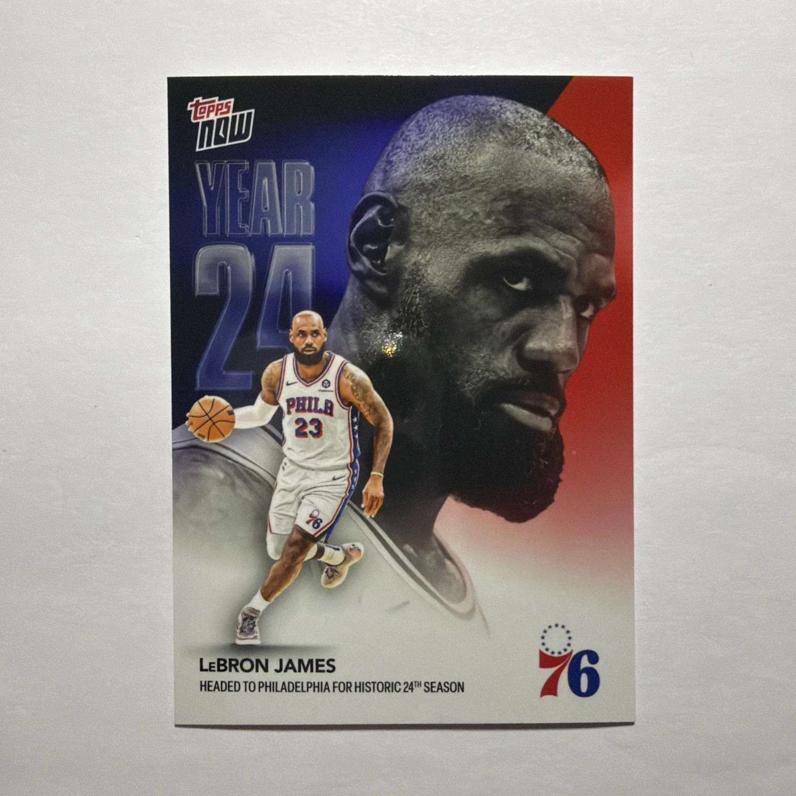 Topps 2026 Topps Now LeBron James 76ers #OS3 - FIRST OFFICIAL SIXERS CARD