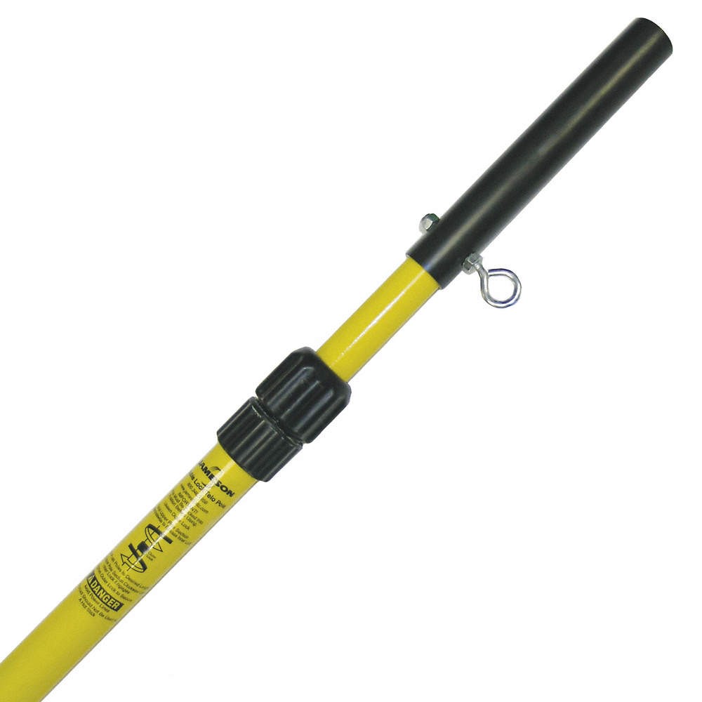 JAMESON TP-14F Telescoping Fiberglass Pole, 7Ft-14Ft 9R636