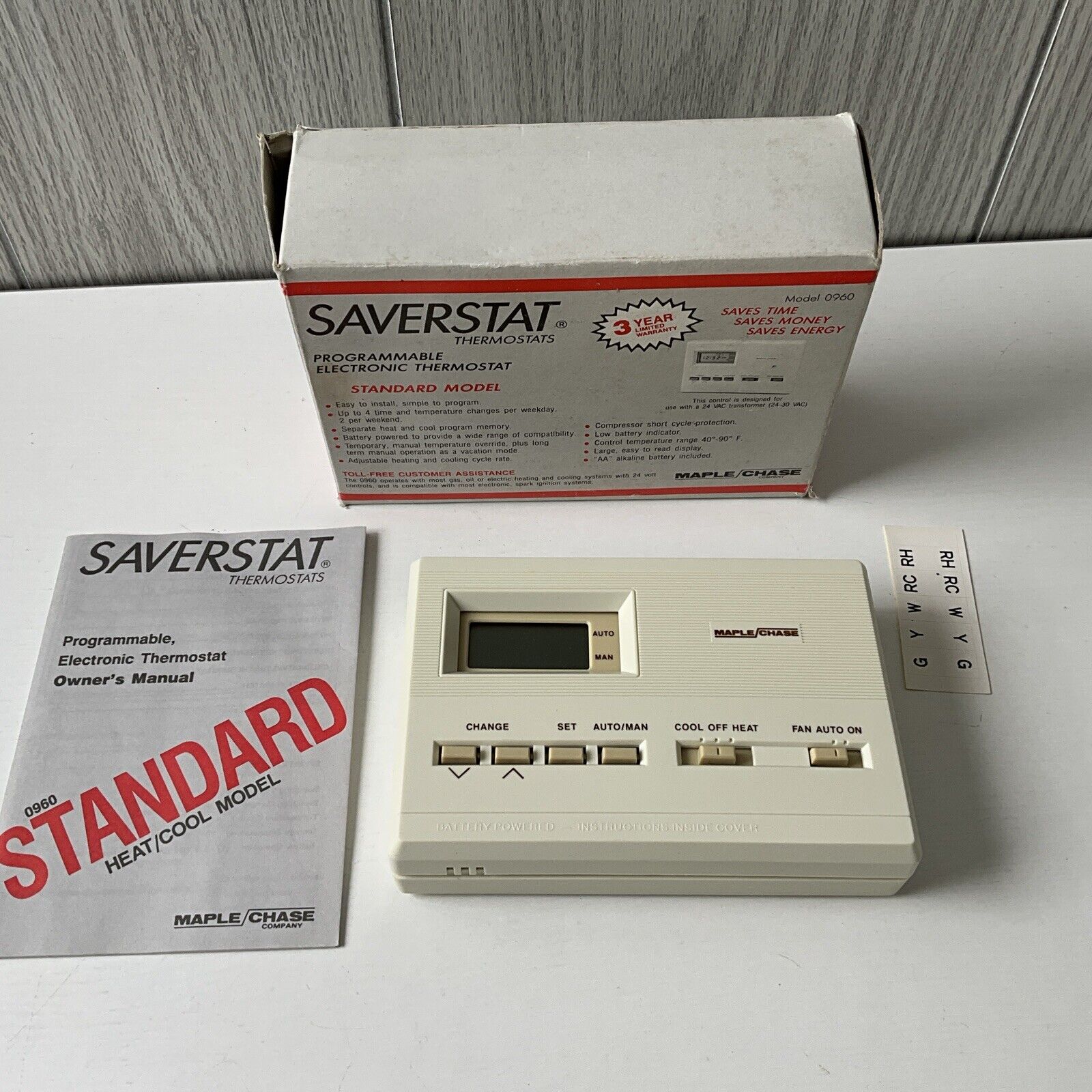 Maple Chase Saverstat Thermostats #0960 Programmable Electronic Thermostat (C1)
