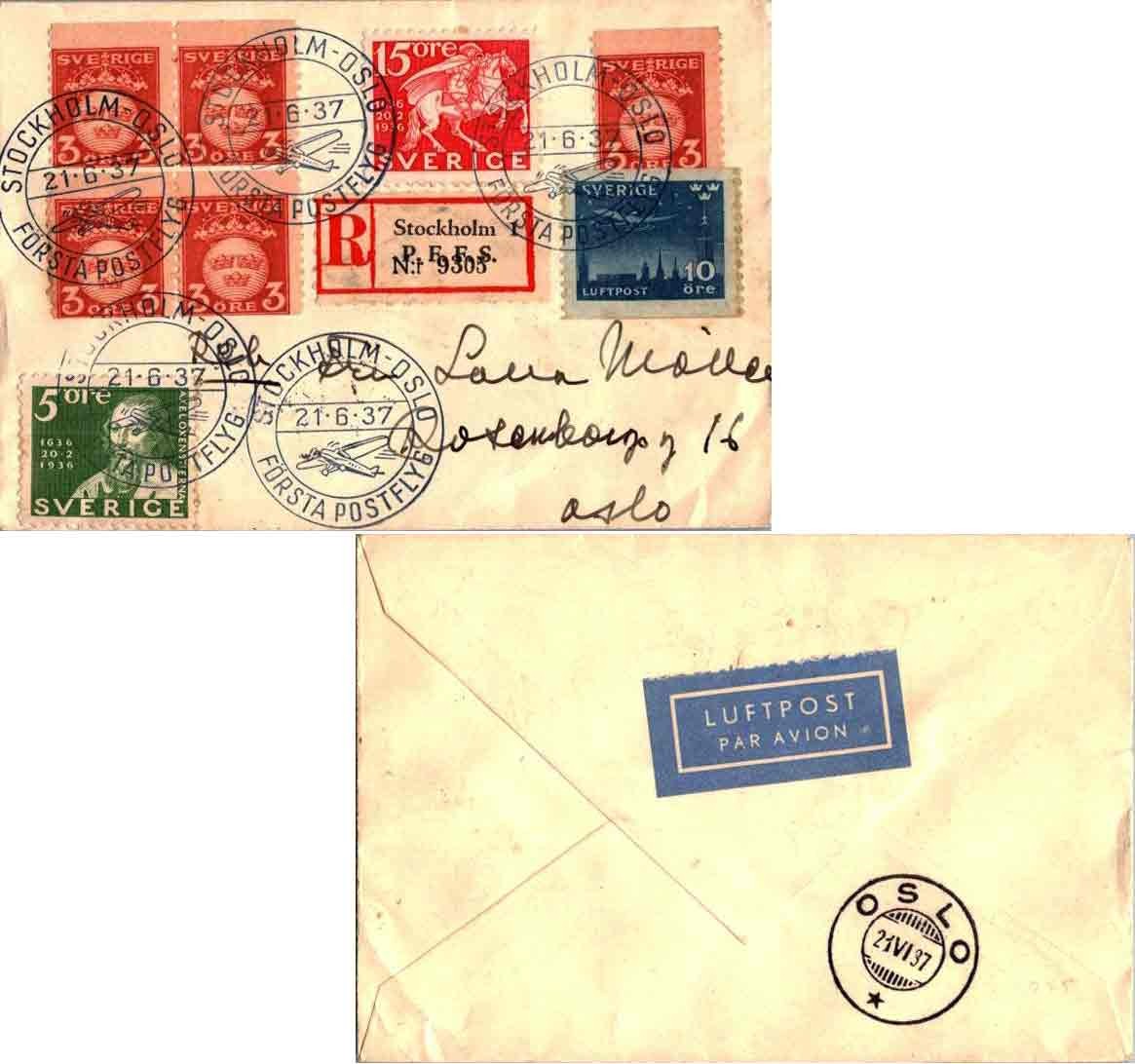 Sweden 3o Arms coil (5), 5o Chancellor Axel Oxenstierna, 10o Airplane over Stock