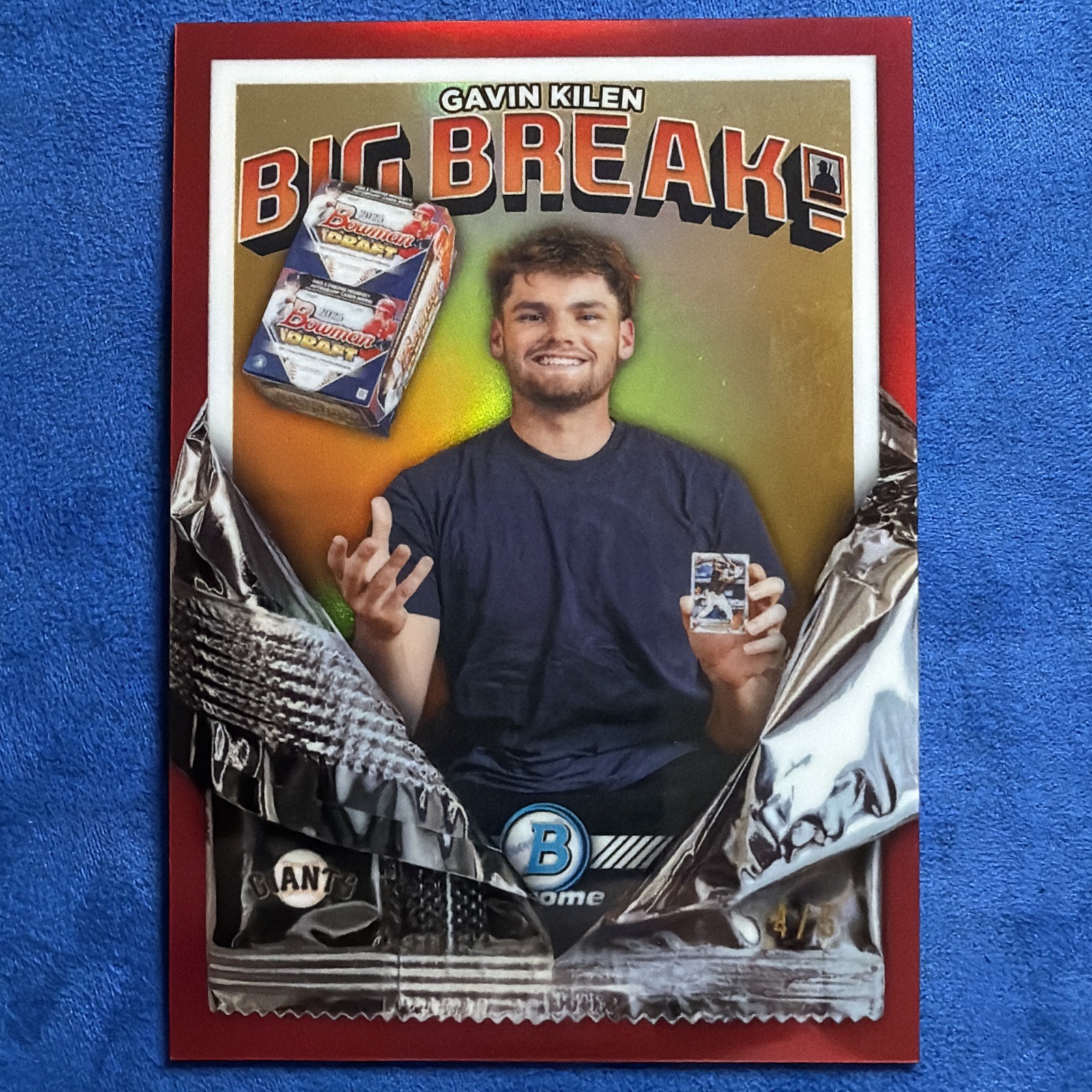 Gavin Klein 2026 Bowman Chrome Big Breaks Red Refractor 4/5 Gavin Klein 2026 Bowman Chrome Big Breaks Red Refractor 4/5