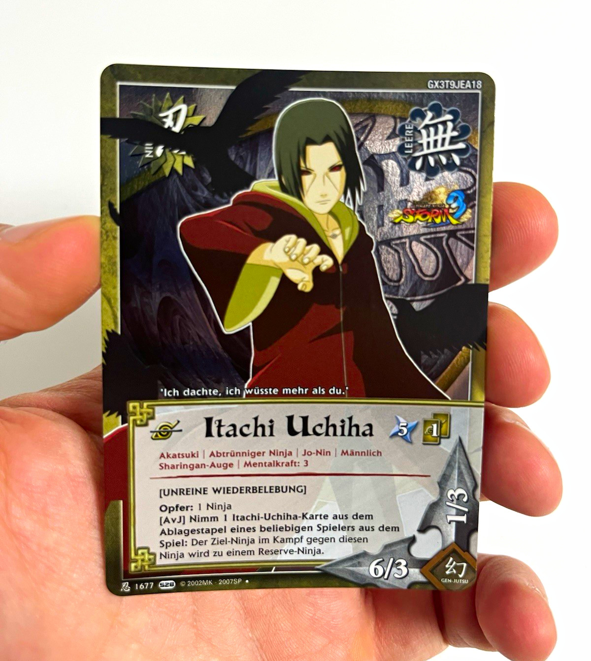 Naruto Tcg Ccg Card Itachi Uchiha 1677 Ninja G3 Rare German 2007 Naruto Tcg Ccg Card Itachi Uchiha 1677 Ninja G3 Rare German 2007
