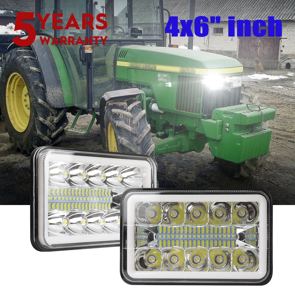 80W Led Headlights for John Deere 4300  4400 4410 4500 4600 4610 4700 4710