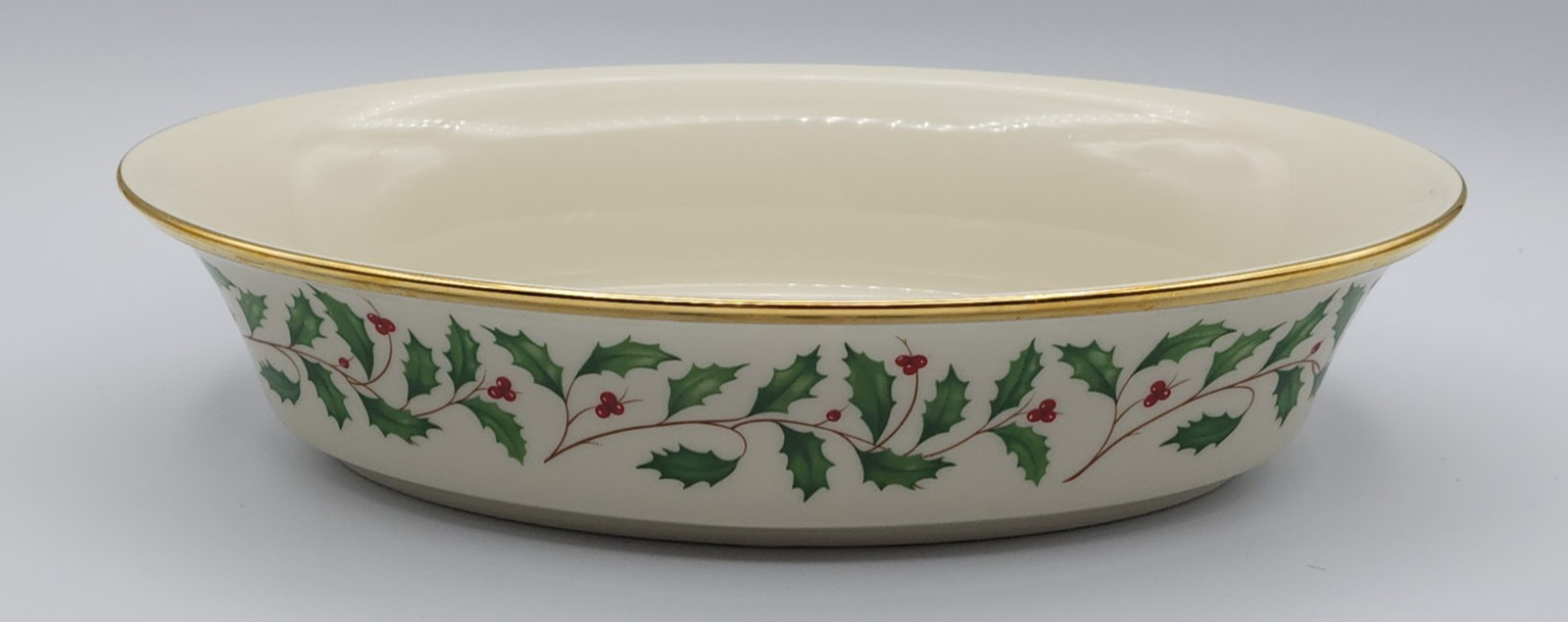 Lenox Holiday Dimension Oval Vegetable Bowl 10 1/2
