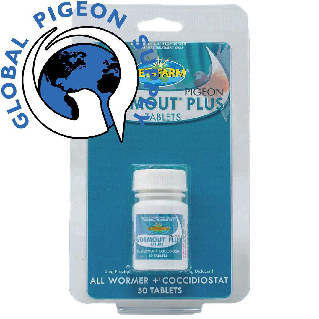 Vetafarm Pigeon Wormout Plus Tablets + Coccidiostat 50 Tablets