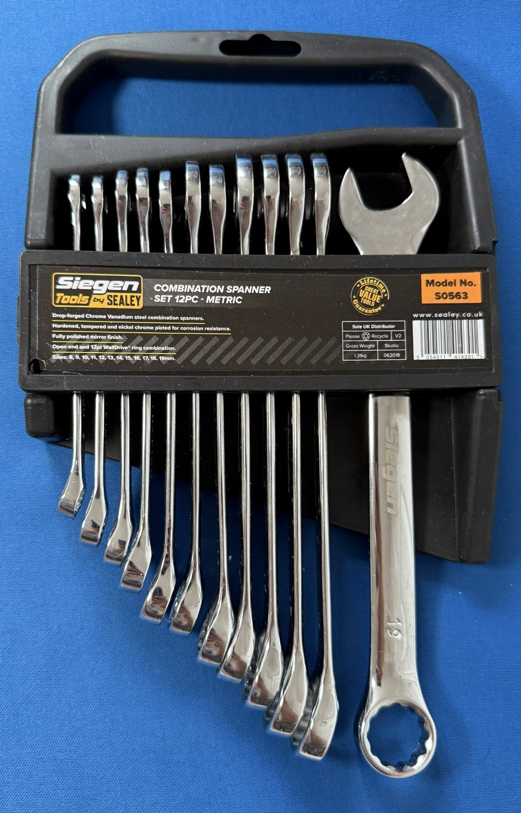Siegen by Sealey 12-piece Metric Combination Spanner Set - S0563