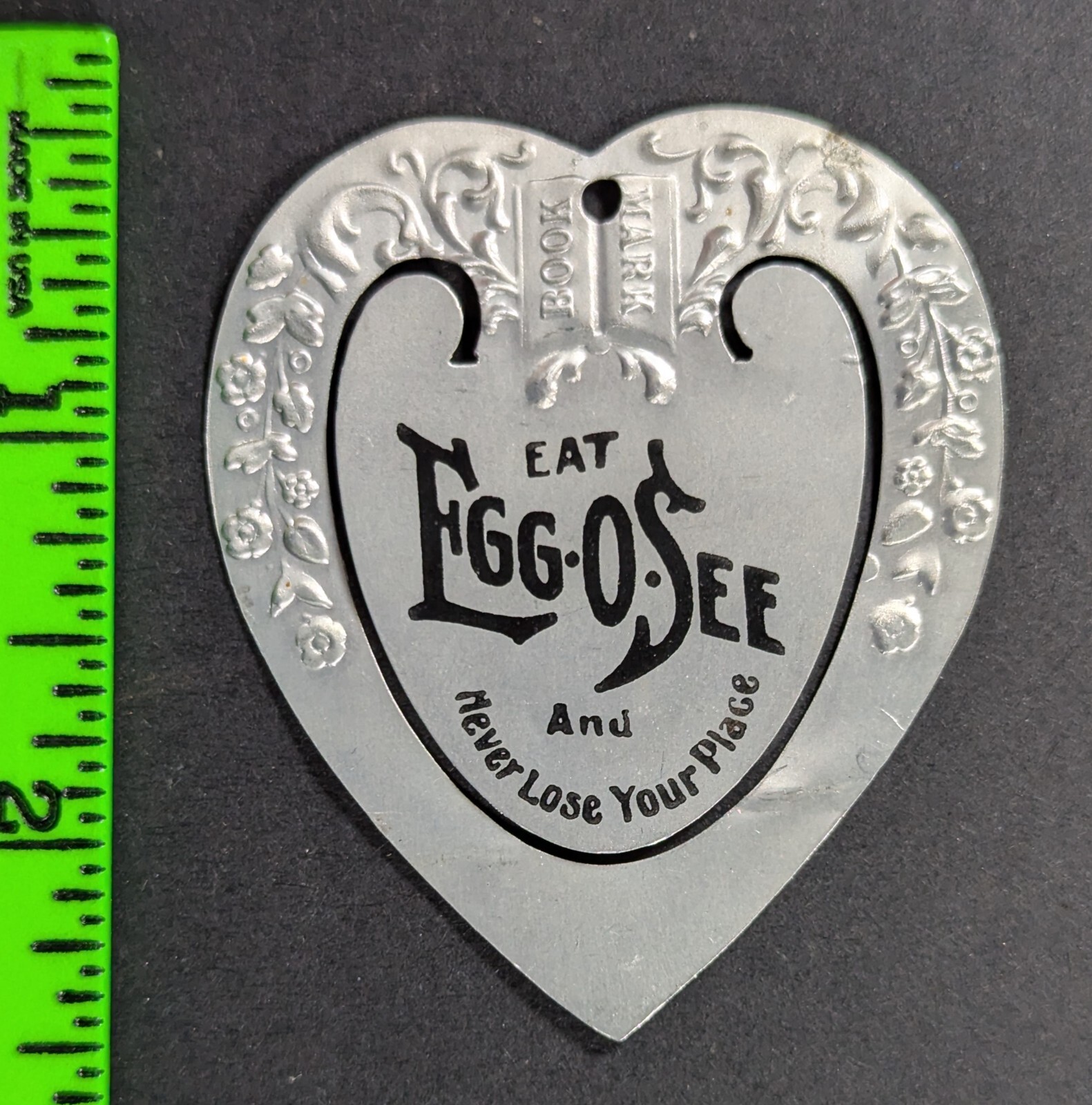 Vintage Eat Egg-O-See Tin Advertising Bookmark Vintage Eat Egg-O-See Tin Advertising Bookmark