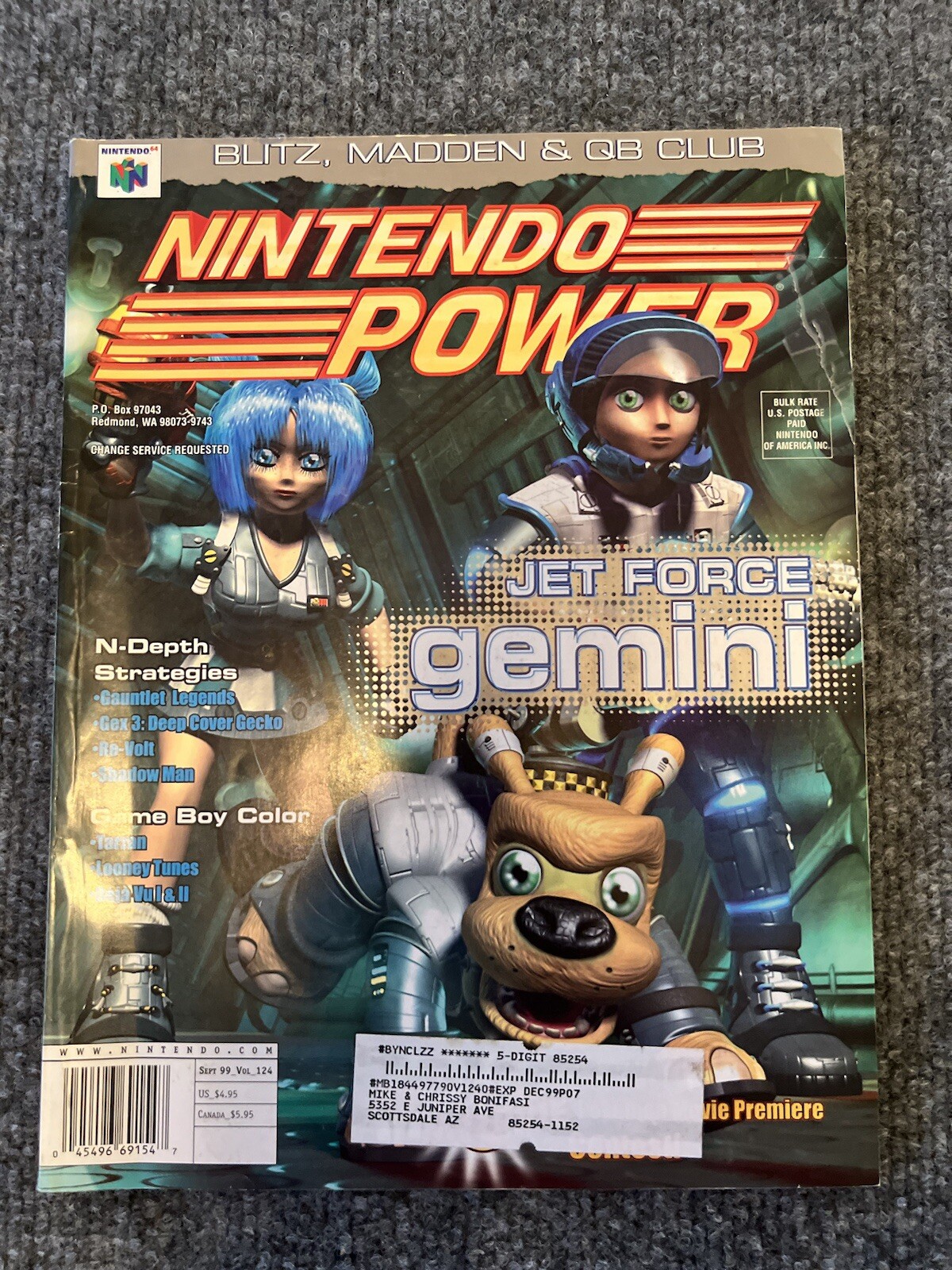 Nintendo Power Magazine September 1999 Jet Force Gemini w/Comic & Poster Nintendo Power Magazine September 1999 Jet Force Gemini w/Comic & Poster
