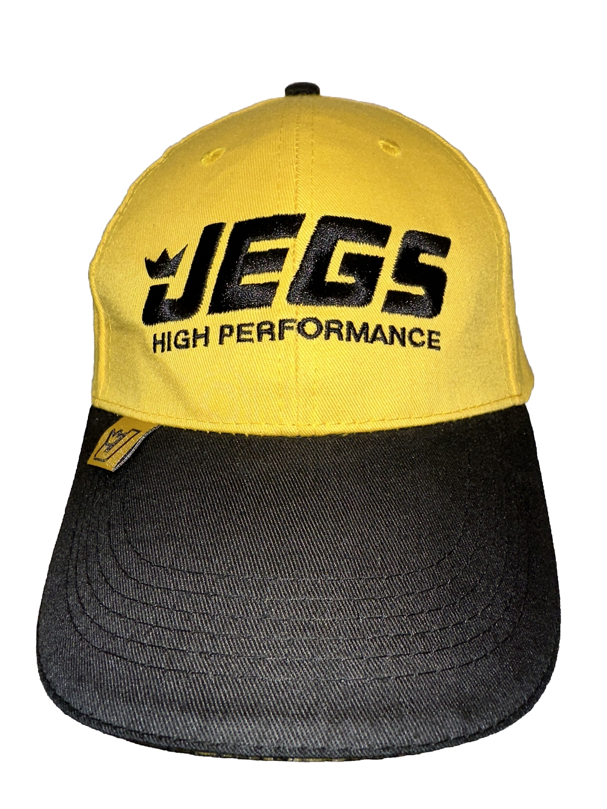 JEGS High Performance Hat Cap Yellow with Black Bill and Accents