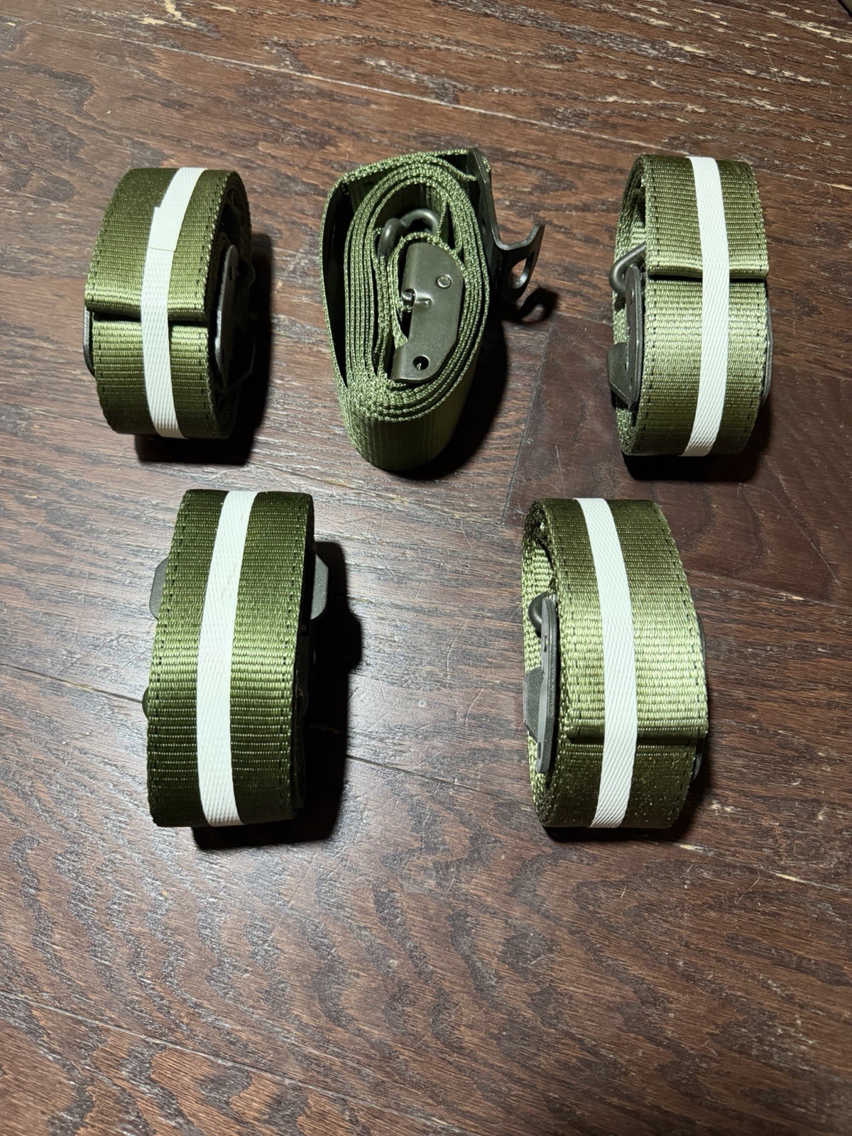 (5) AM General Hmmwv Humvee HUMMER M1167 Tailgate Cargo Straps-OEM-NEW (5) AM General Hmmwv Humvee HUMMER M1167 Tailgate Cargo Straps-OEM-NEW