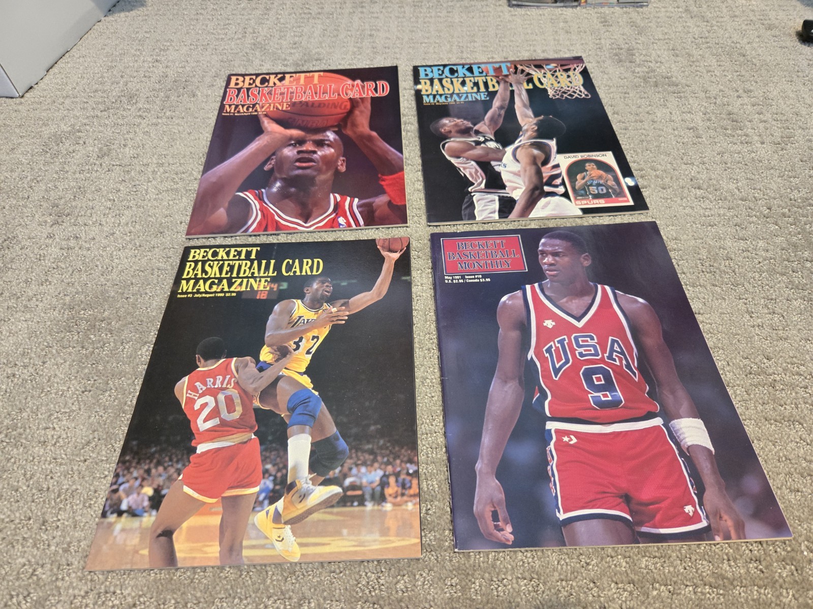 Lot 4 1990-91 Michael Jordan Beckett Basketball Magazines Chicago Bulls Guide Lot 4 1990-91 Michael Jordan Beckett Basketball Magazines Chicago Bulls Guide