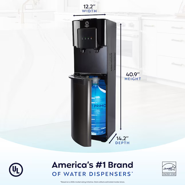 Primo Bottom Load Water Cooler Dispenser 3 or 5 Gallon Hot Cold Stainless Primo Bottom Load Water Cooler Dispenser 3 or 5 Gallon Hot Cold Stainless