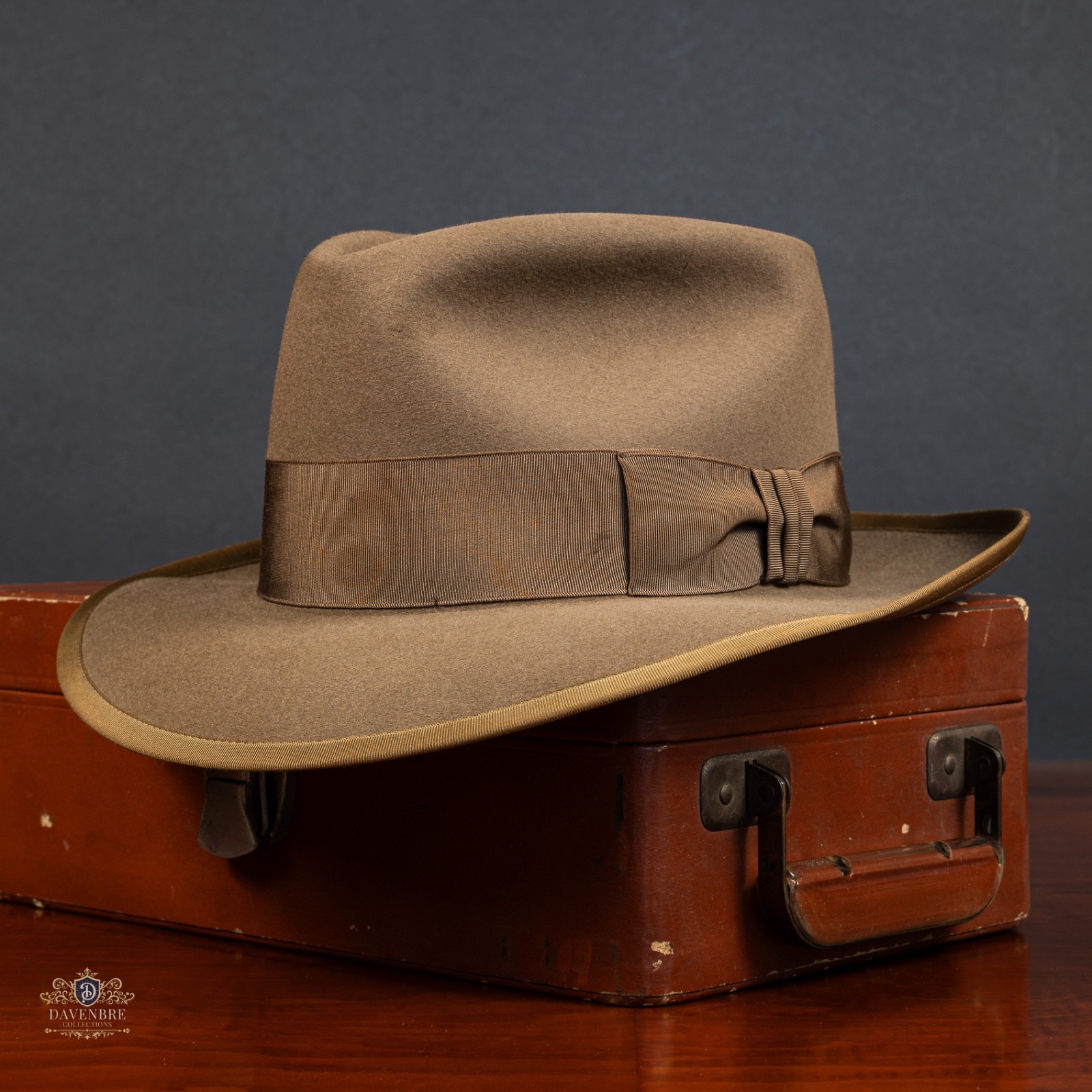 Vintage 1949 - 1951 Royal Stetson Whippet Fedora Hat Tobacco 7 1/8