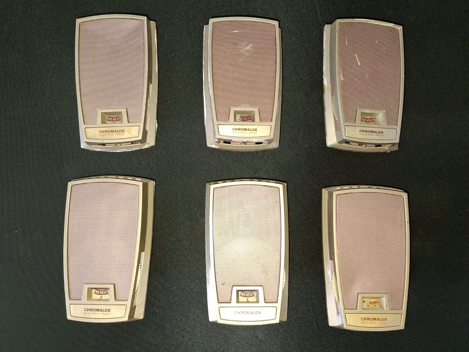 Lot Of 6 Vintage Chromalox Electric Heat Room Control Dials 800A- MOD-1022 D64 Lot Of 6 Vintage Chromalox Electric Heat Room Control Dials 800A- MOD-1022 D64