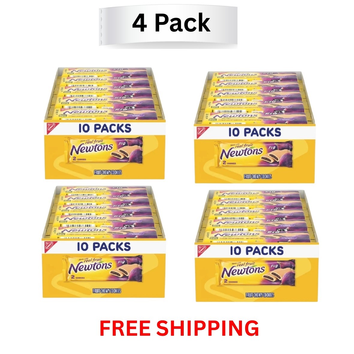 Newtons Fig Bars, Soft Fruit Chewy Cookies, 40 Snack Packs (2 Cookies per Pack) Newtons Fig Bars, Soft Fruit Chewy Cookies, 40 Snack Packs (2 Cookies per Pack)