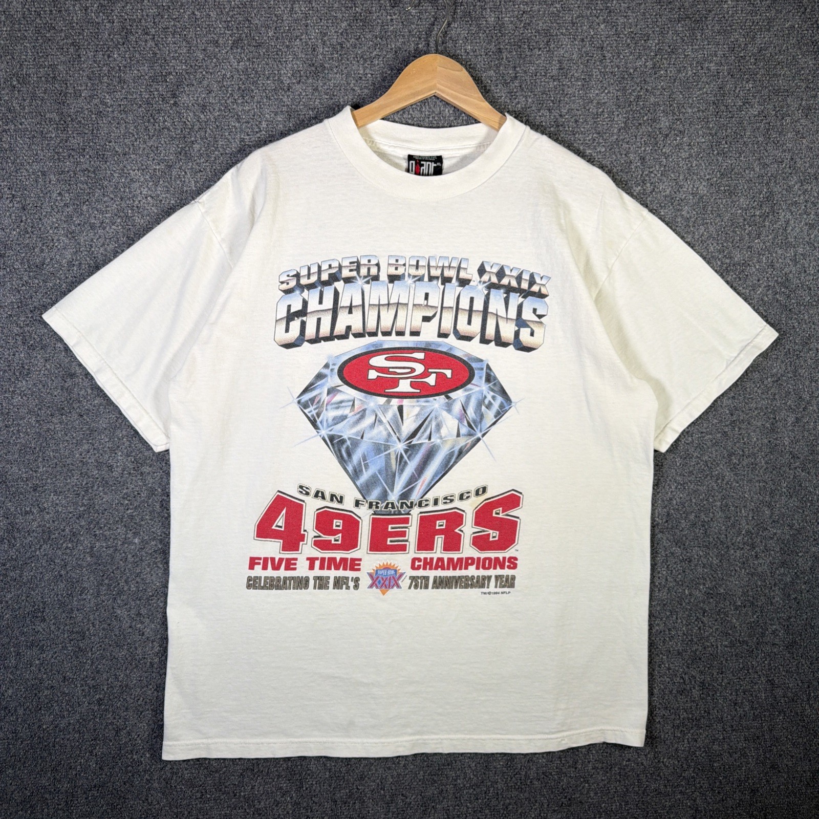 Vintage San Fransisco 49ers Shirt Mens XL White 90s Super Bowl XXIX NFL Football Vintage San Fransisco 49ers Shirt Mens XL White 90s Super Bowl XXIX NFL Football