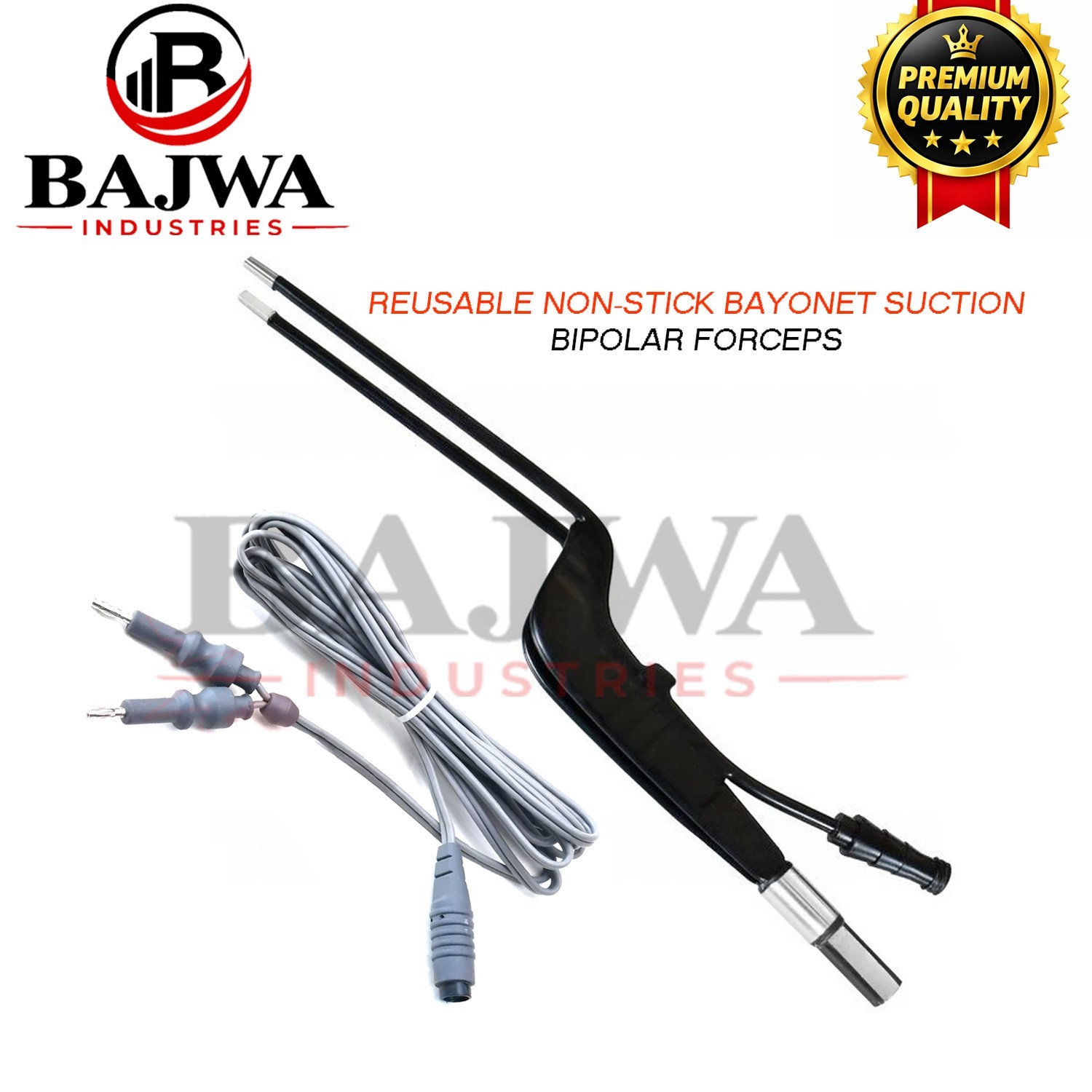REUSABLE NON-STICK BAYONET SUCTION BIPOLAR FORCEPS 1PC