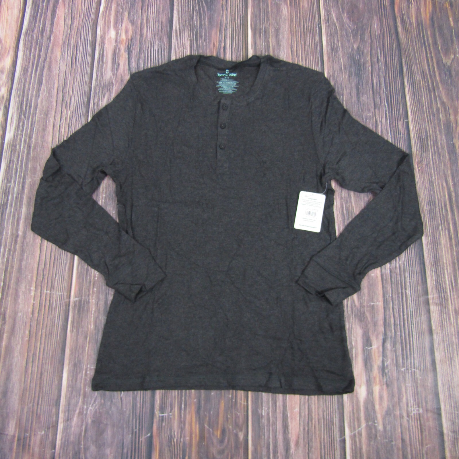 Tommy John NEW NWT Mens Medium Charcoal Heather Gray Long Sleeve Henley Lounge Tommy John NEW NWT Mens Medium Charcoal Heather Gray Long Sleeve Henley Lounge