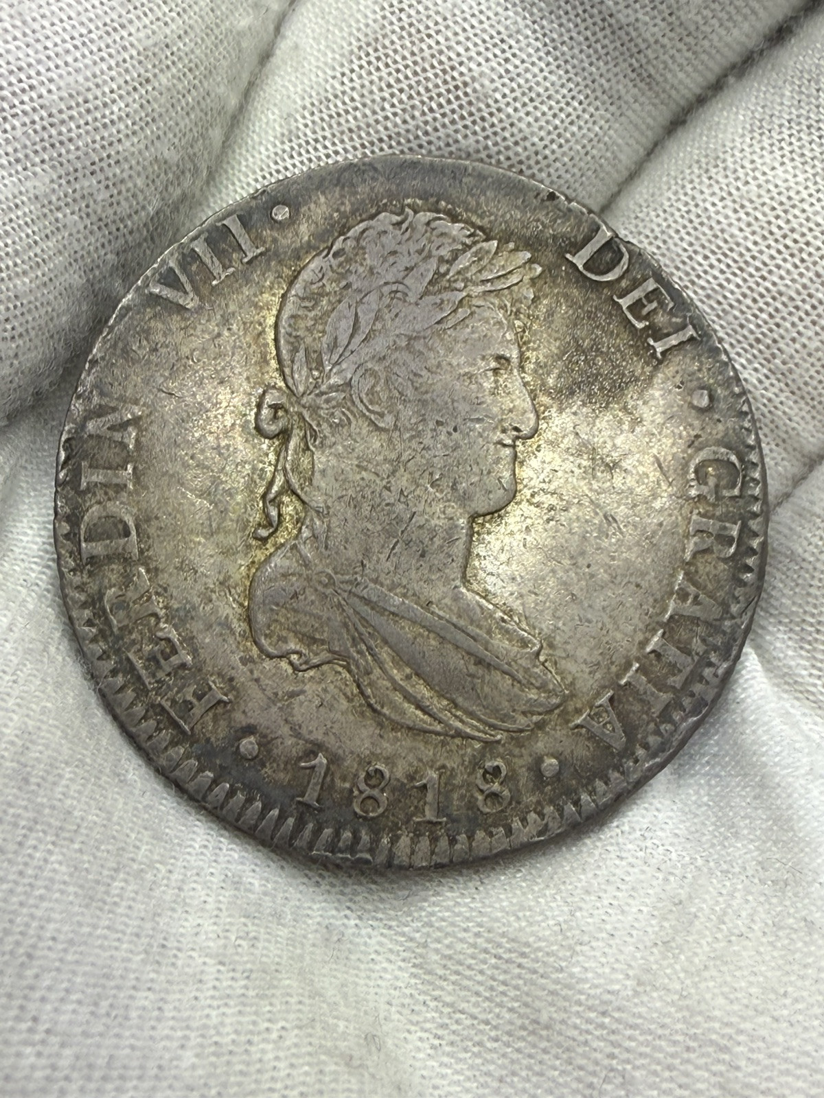 1818 Mo JJ Silver 8 Reales Coin Mexico J128