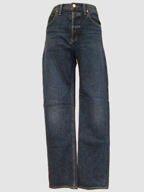 NEW $198 AGOLDE MID RISE STRAIGHT LEG DENIM JEANS IN BLUE SIZE 27