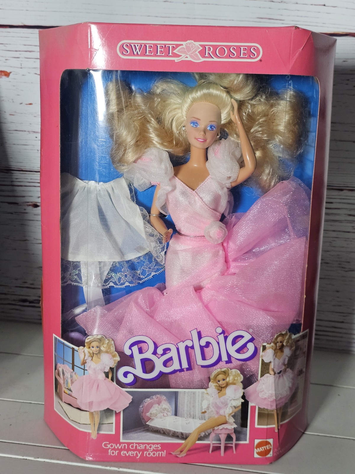 Vintage Sweet Roses Barbie Doll Mattel 7635 🌸 New 🌸 1989 Vintage Sweet Roses Barbie Doll Mattel 7635 🌸 New 🌸 1989