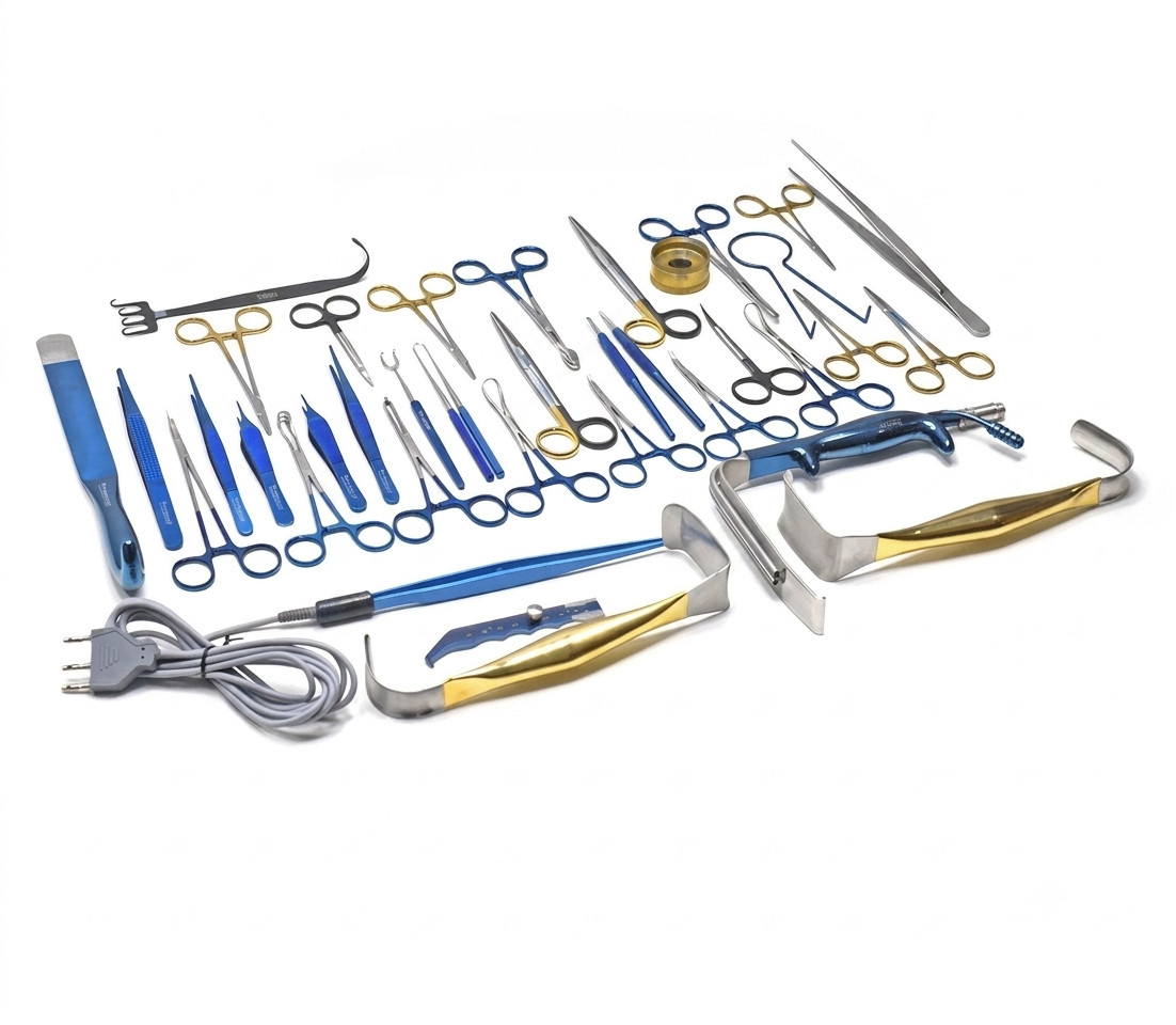 Tebbetts Breast Surgery Instruments Set of 38 PCs Breast Augmentation Set
