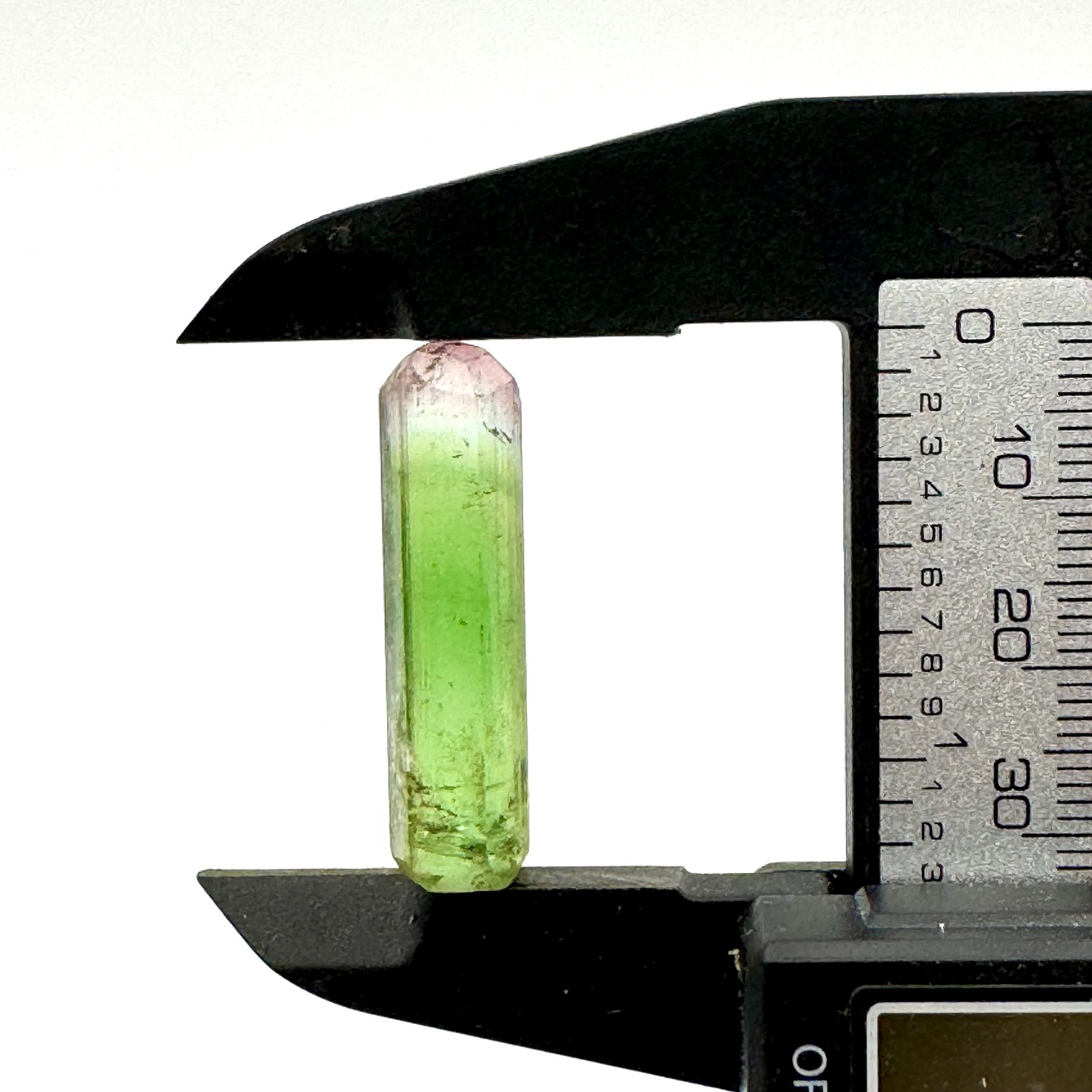 Natural Bi-Color Green Pink Watermelon Tourmaline Crystal Specimen 32.7mm Natural Bi-Color Green Pink Watermelon Tourmaline Crystal Specimen 32.7mm