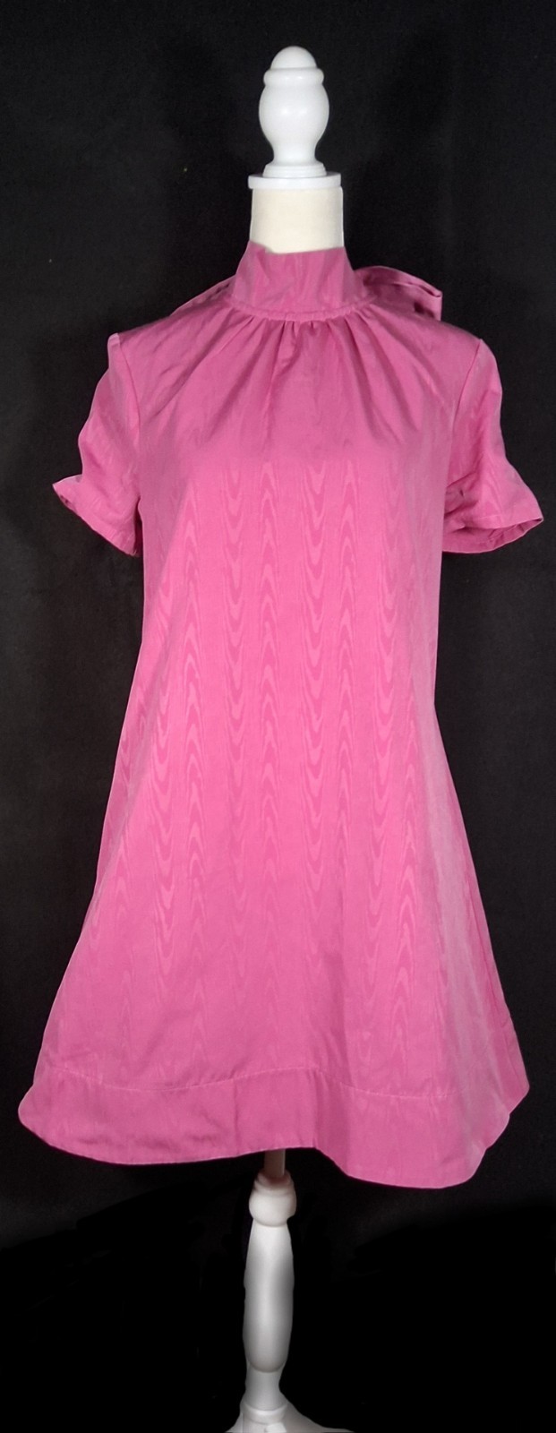 NWT Staud Mini Ilana Dress  Bow Tie in Lollipop Pink Size SMALL