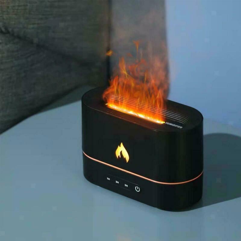 250ml USB Air Humidifier Essential Oil Diffuser Bedroom 3D Flame Mist Home Decor