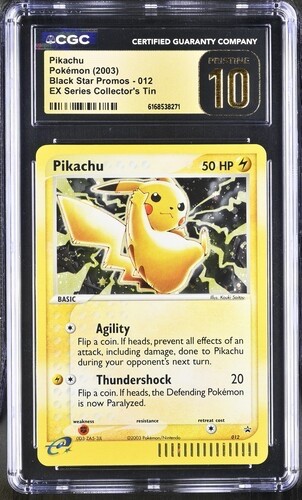 Pikachu Black Star Holo Promo #012 CGC Pristine 10 Pikachu Black Star Holo Promo #012 CGC Pristine 10
