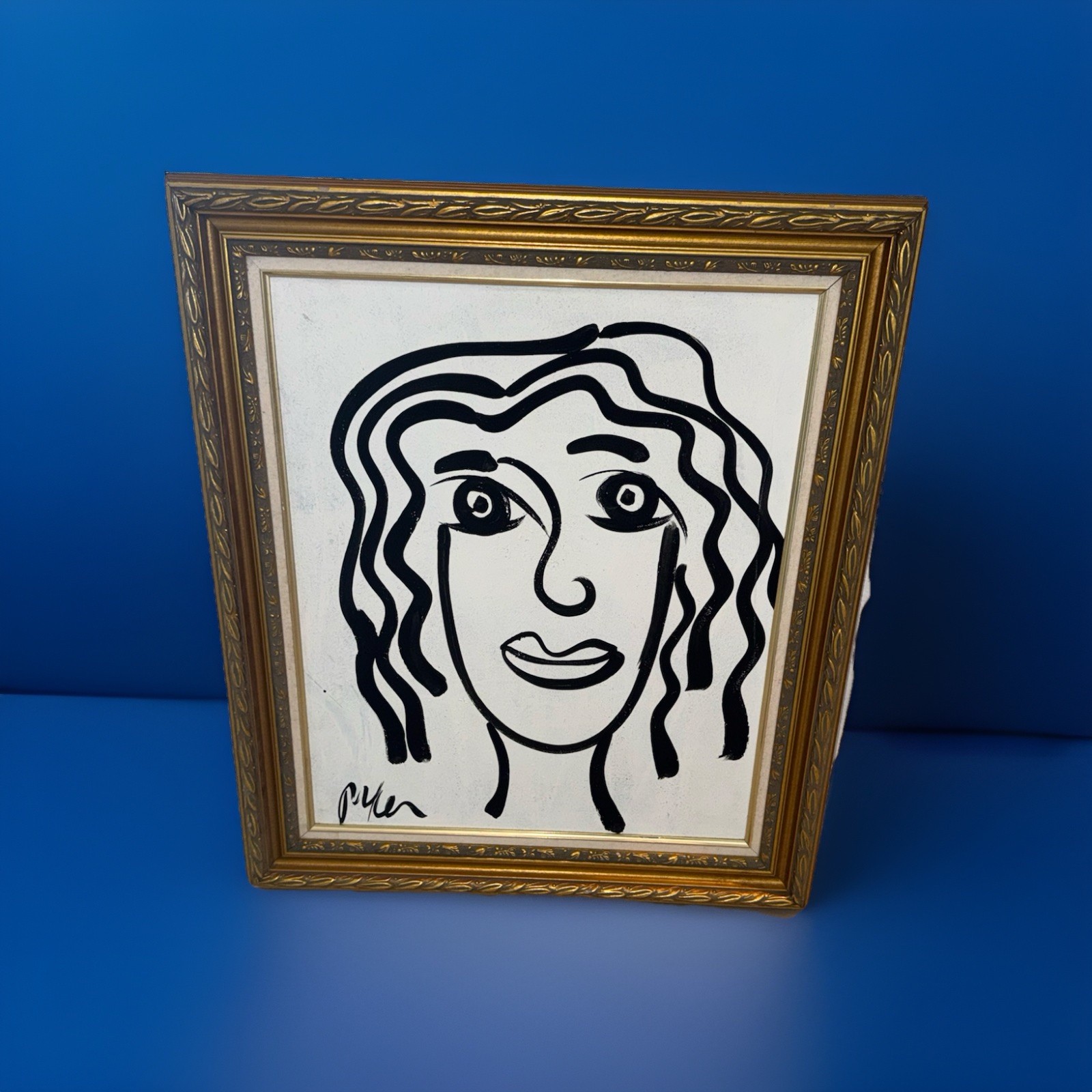 PETER KEIL ACRYLIC PAINTING - SET IN A QUALITY FRAME 26”x30” BLACK & WHITE PETER KEIL ACRYLIC PAINTING - SET IN A QUALITY FRAME 26”x30” BLACK & WHITE