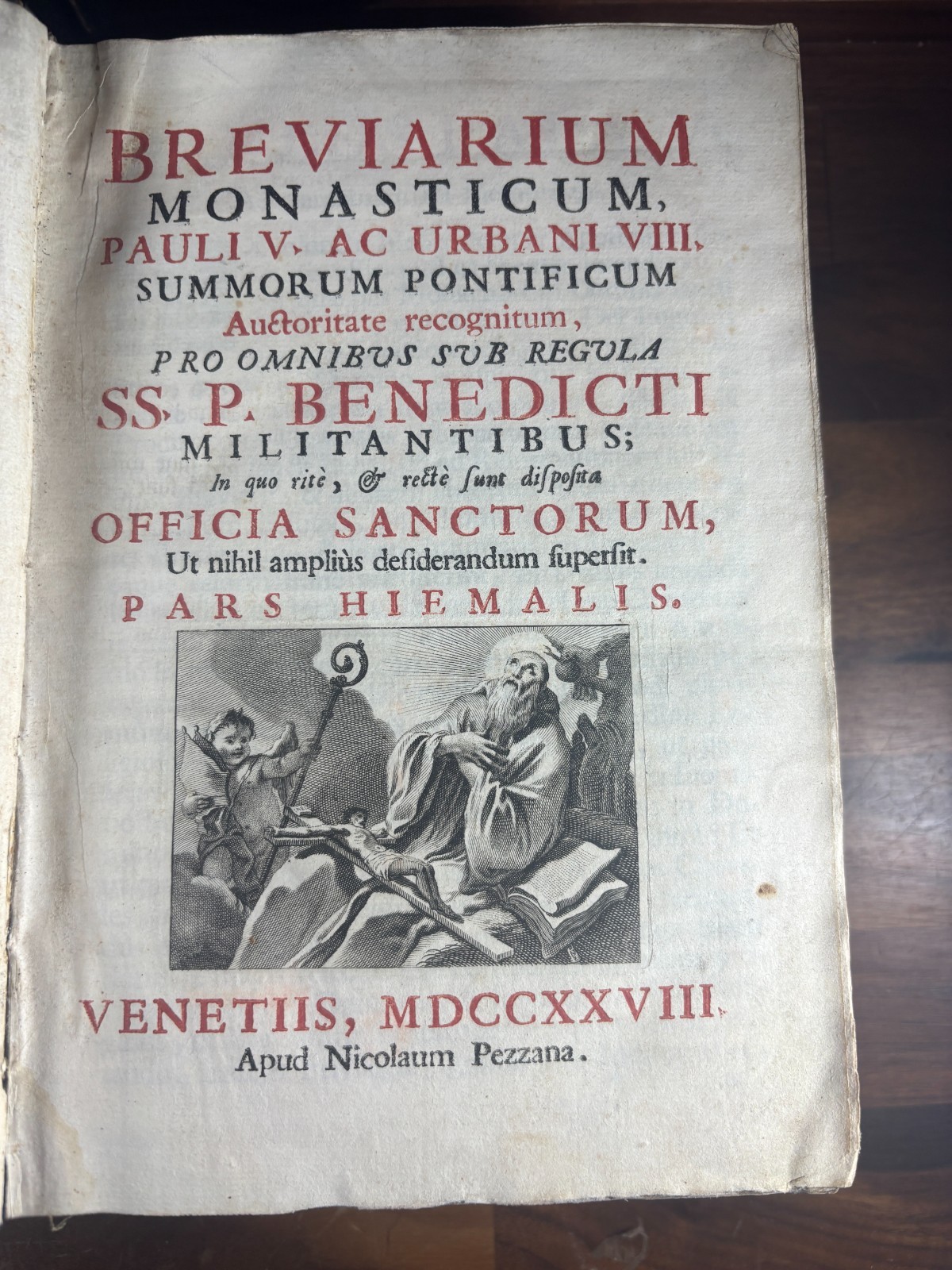 1728 Benedictine Monastic Breviary, Venice, W/ 1739 Florentine Supplements