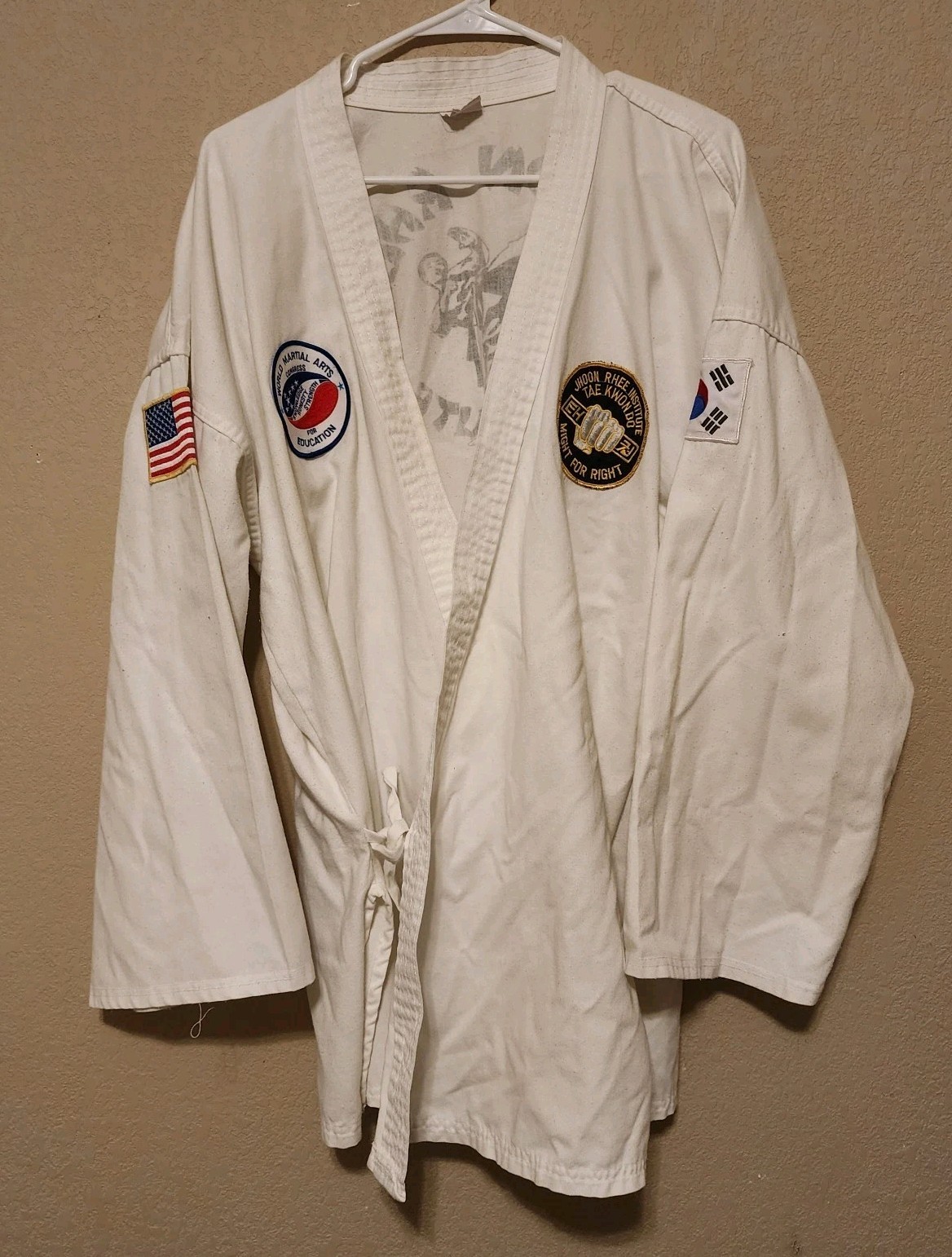 RARE Vintage Jhoon Rhee Taekwondo Top World Martial Arts Congress Patch Gi RARE Vintage Jhoon Rhee Taekwondo Top World Martial Arts Congress Patch Gi