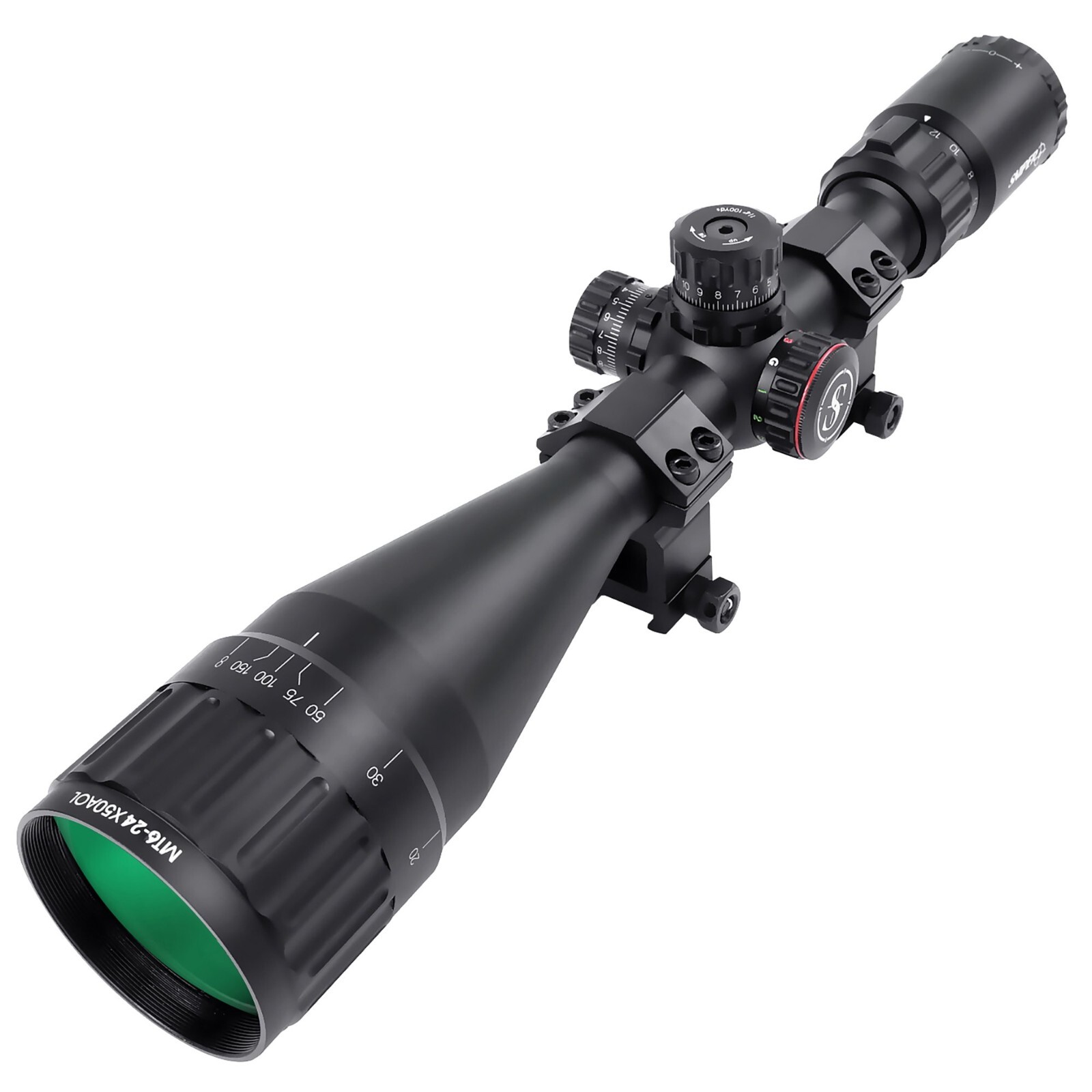 Sniper 6-24X50AOL Hunting Rifle Scope with R/G/B Illuminated Mil-Dot Reticle Sniper 6-24X50AOL Hunting Rifle Scope with R/G/B Illuminated Mil-Dot Reticle