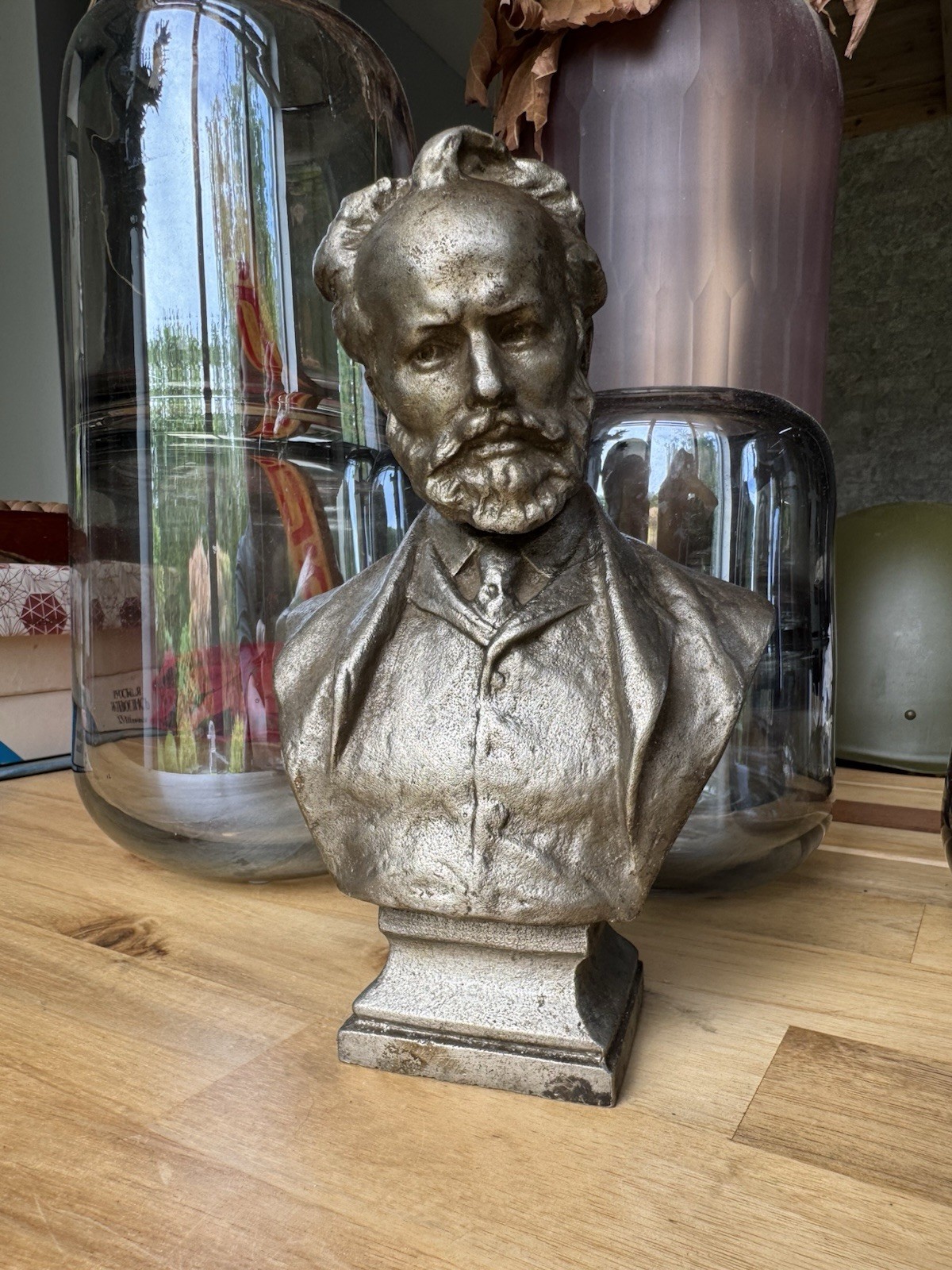 Pyotr Ilyich Tchaikovsky vintage figurine/bust/statue, metal, 1962 Pyotr Ilyich Tchaikovsky vintage figurine/bust/statue, metal, 1962