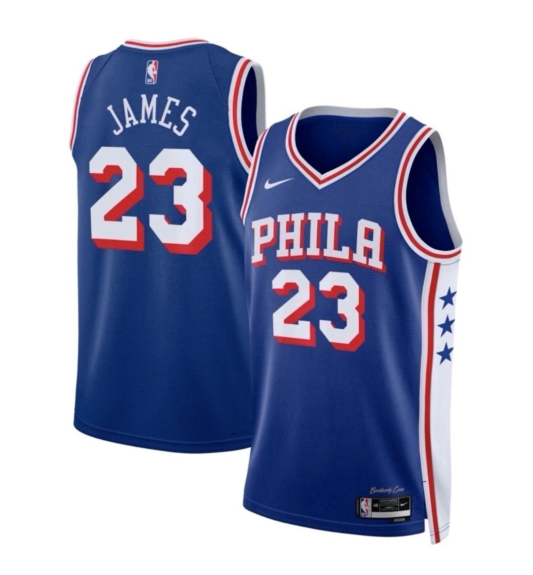 🔥 Lebron James 🔥 #23 76ers ICON EDITION 2026-27 Season Jersey (Royal) Men\'s XL 🔥 Lebron James 🔥 #23 76ers ICON EDITION 2026-27 Season Jersey (Royal) Men\'s XL