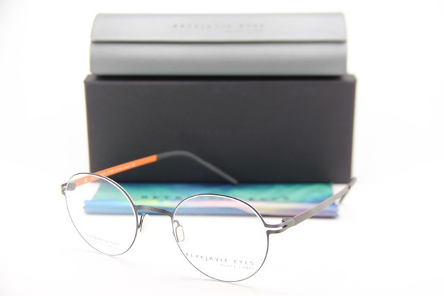 NEW REYKJAVIK EYES BLACK LABEL VILI COL2 BLACK ORANGE AUTHENTIC EYEGLASSES 47-22 NEW REYKJAVIK EYES BLACK LABEL VILI COL2 BLACK ORANGE AUTHENTIC EYEGLASSES 47-22