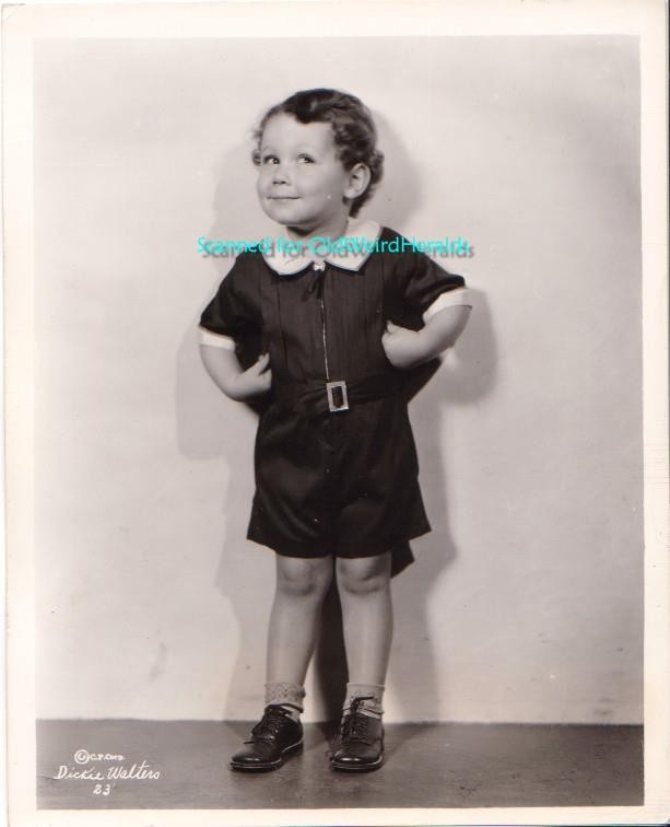DICKIE WALTERS MOVIE PHOTO Original 1935 Child Actor FASHION POSE Vintage 8x10