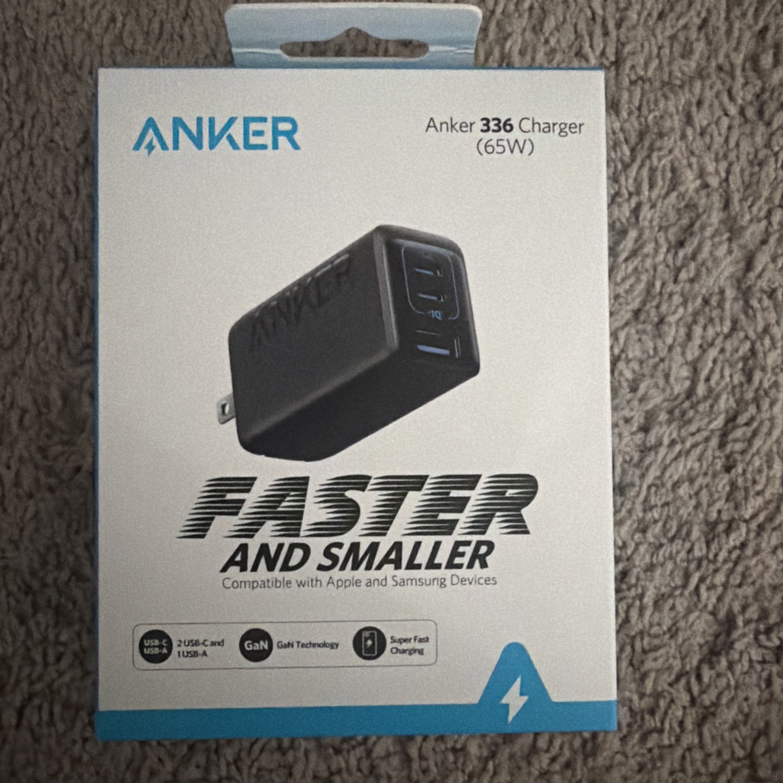 Anker - PowerPort III 65W 3-Port Wall Charger - Black