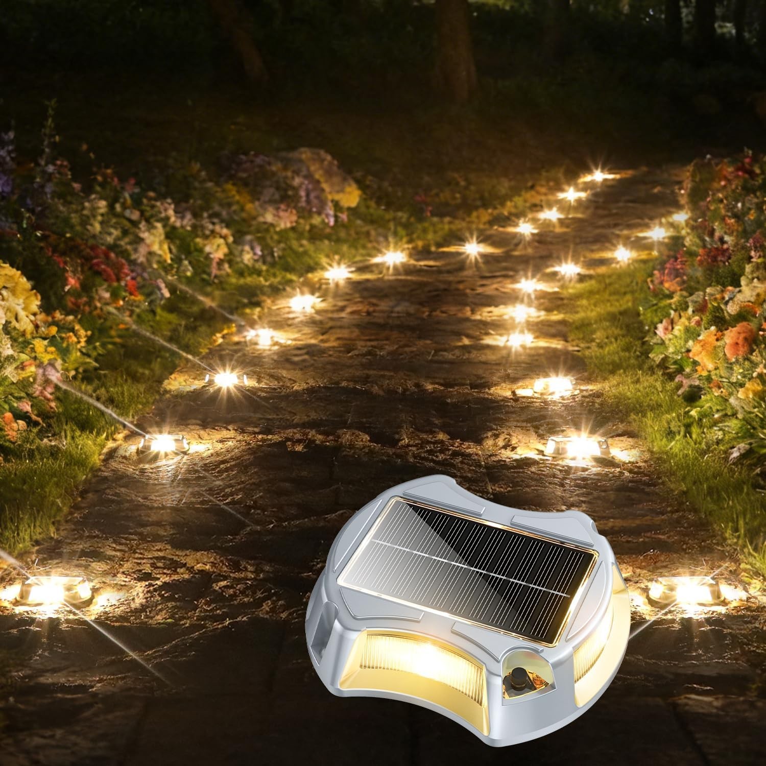 Solar Ground Light 12 Modes Outdoor Yard Path Driveway Waterproof Decor Lamp