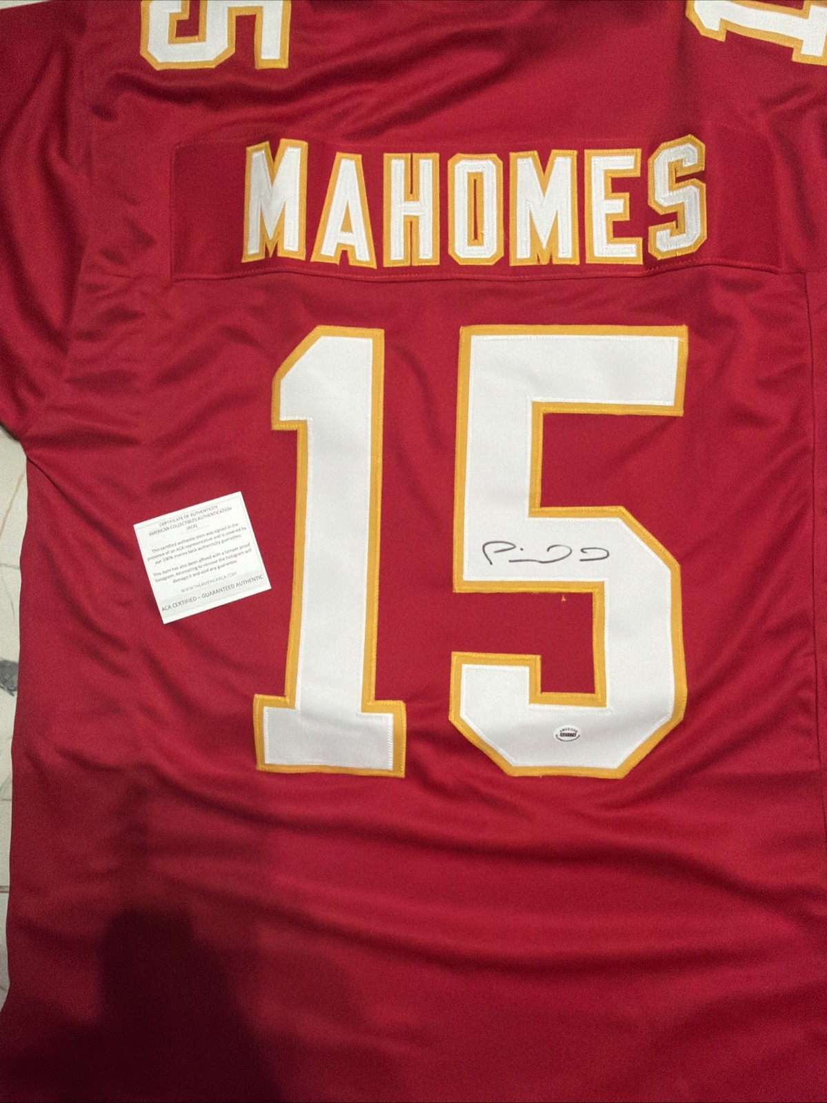 Patrick Mahomes signed autographed jersey with coa Super Bowl Winning Chiefs QB Patrick Mahomes signed autographed jersey with coa Super Bowl Winning Chiefs QB