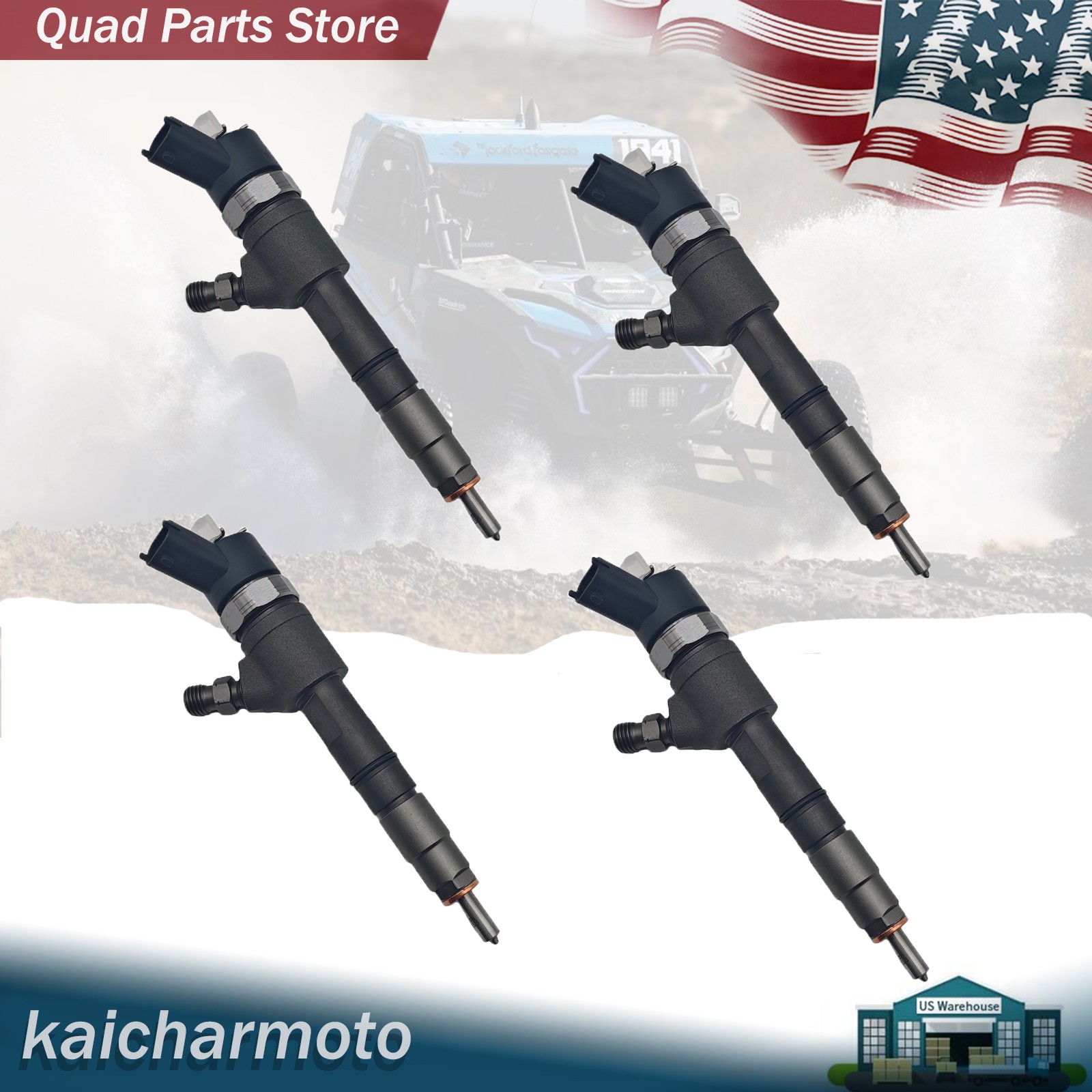 129E01-53100 4x Diesel Fuel Injector Fits For Yanmar Engine 0445110508 4TNV98CT