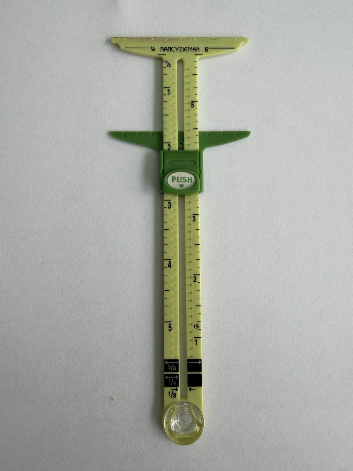 5-IN-1 SLIDING GAUGE WITH NANCY ZIEMAN Measuring Sewing Tool 5-IN-1 SLIDING GAUGE WITH NANCY ZIEMAN Measuring Sewing Tool
