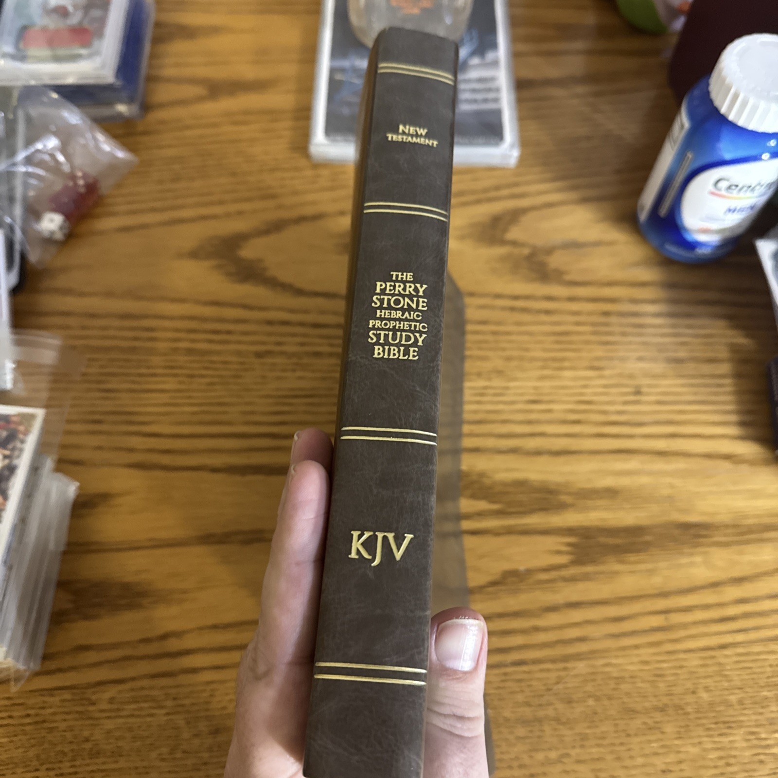 The Perry Stone Hebraic Prophetic New Testament Study Bible 1st Ed Brown Leather