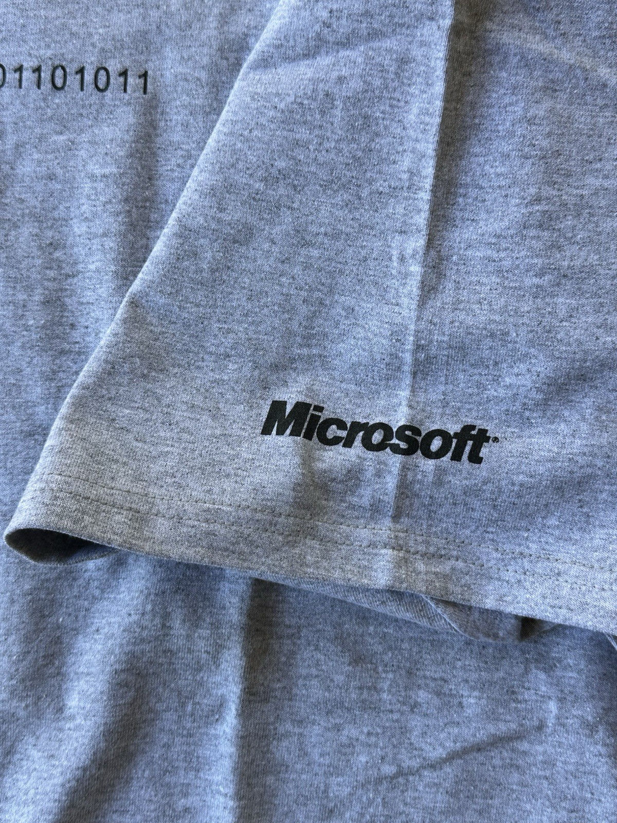 VTG Late 90s Early Y2K Microsoft Binary URL Code Geek Ad Promo Shirt Men’s XL